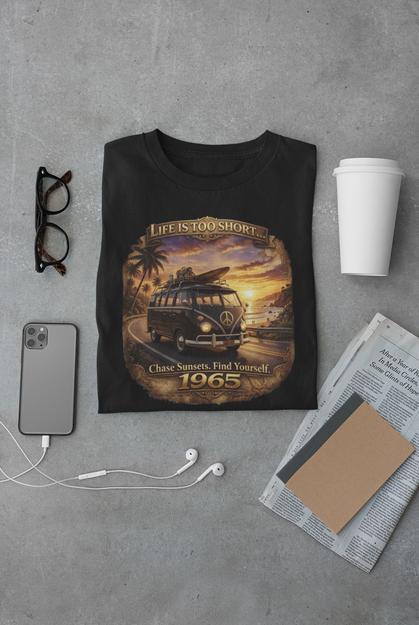 Retro Van Life T-Shirt – Chase Sunsets Graphic Tee