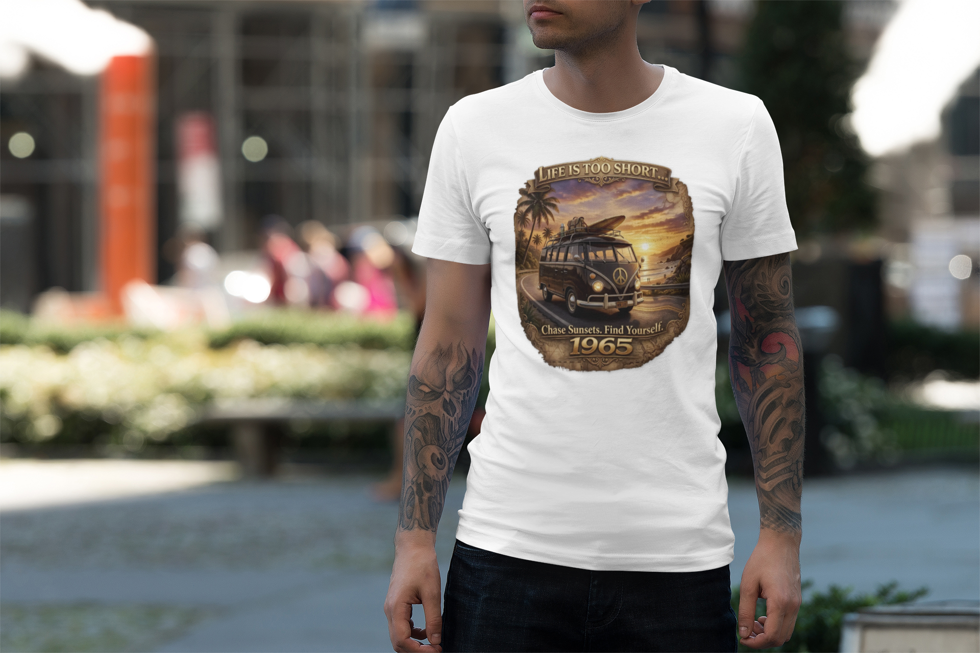 Retro Van Life T-Shirt – Chase Sunsets Graphic Tee