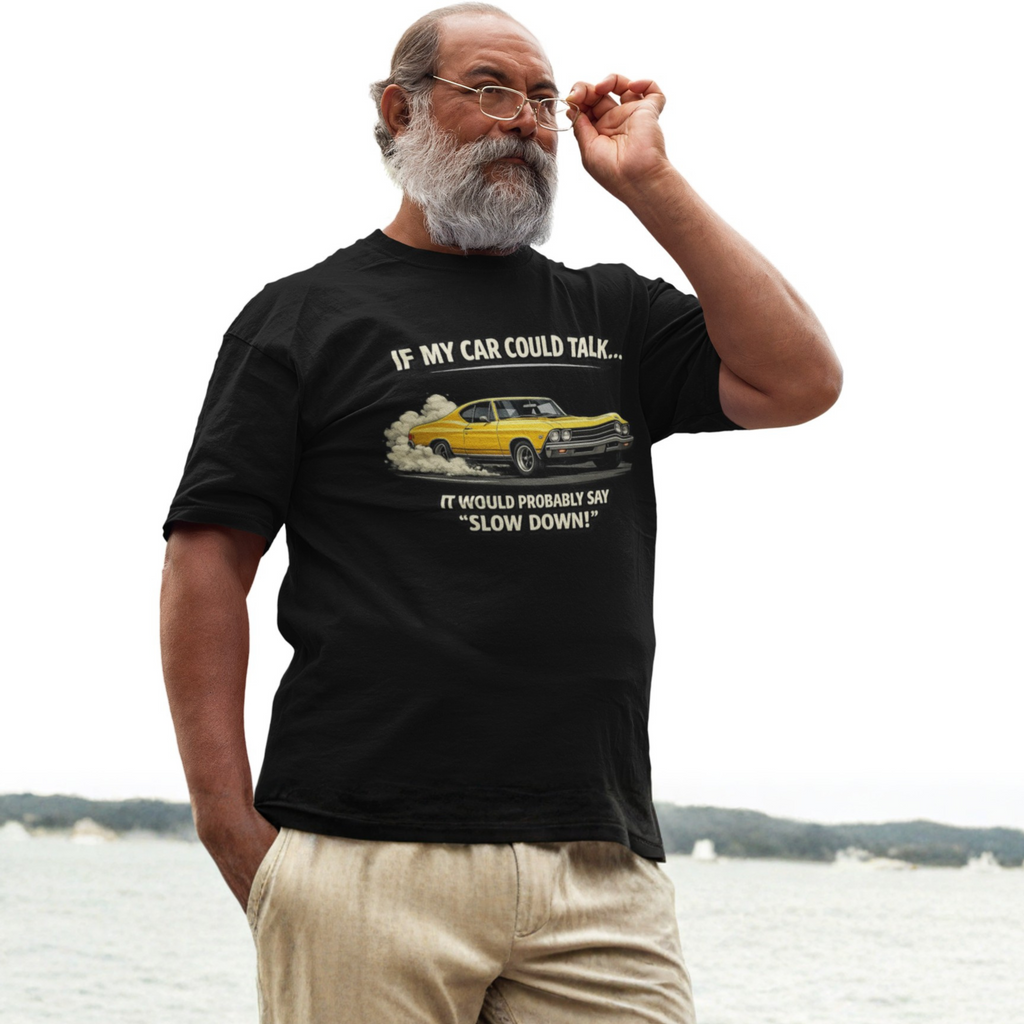 Classic Car Humor T-Shirt – Slow Down Vintage Tee