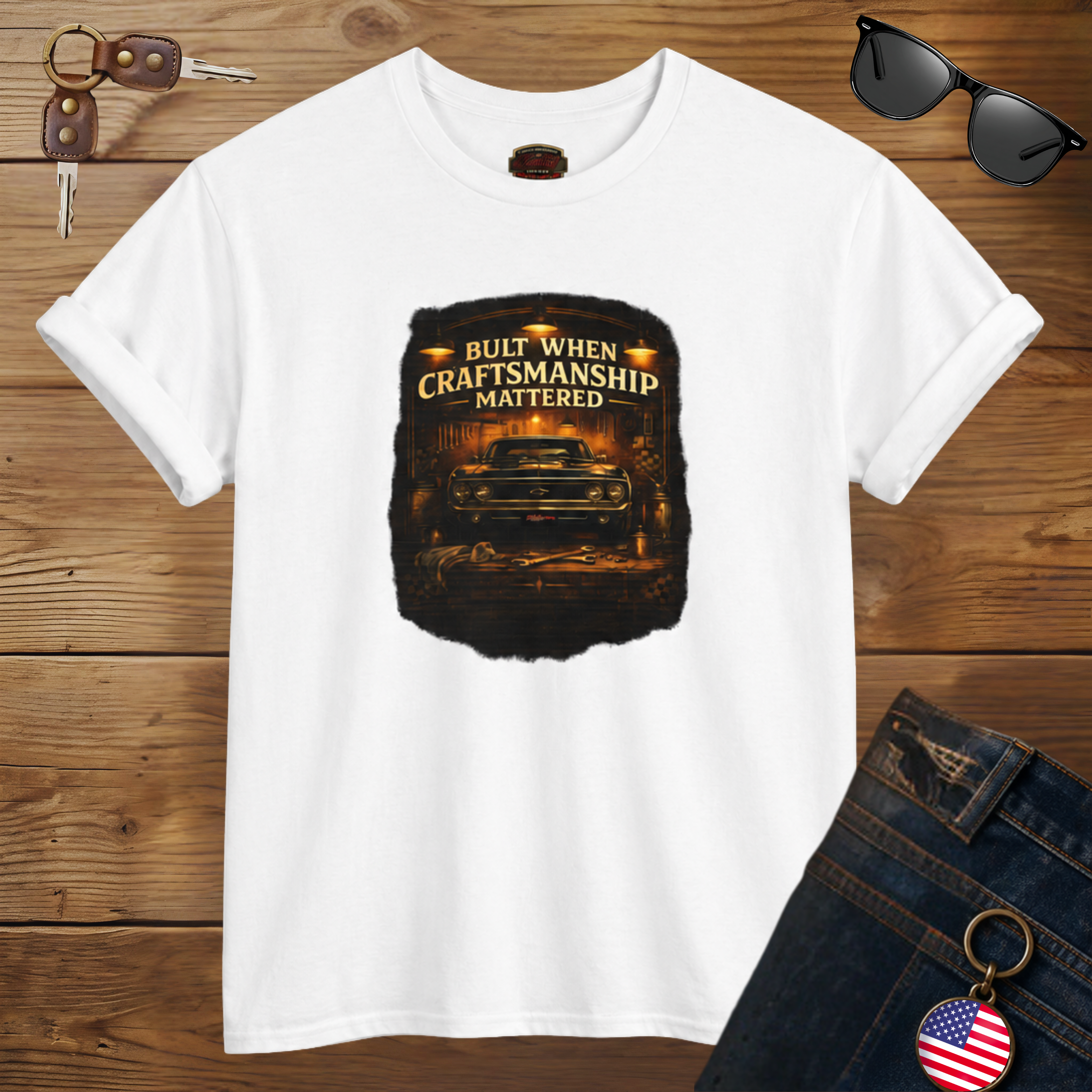 Vintage Muscle Car T-Shirt –Classic Craftsmanship Tee