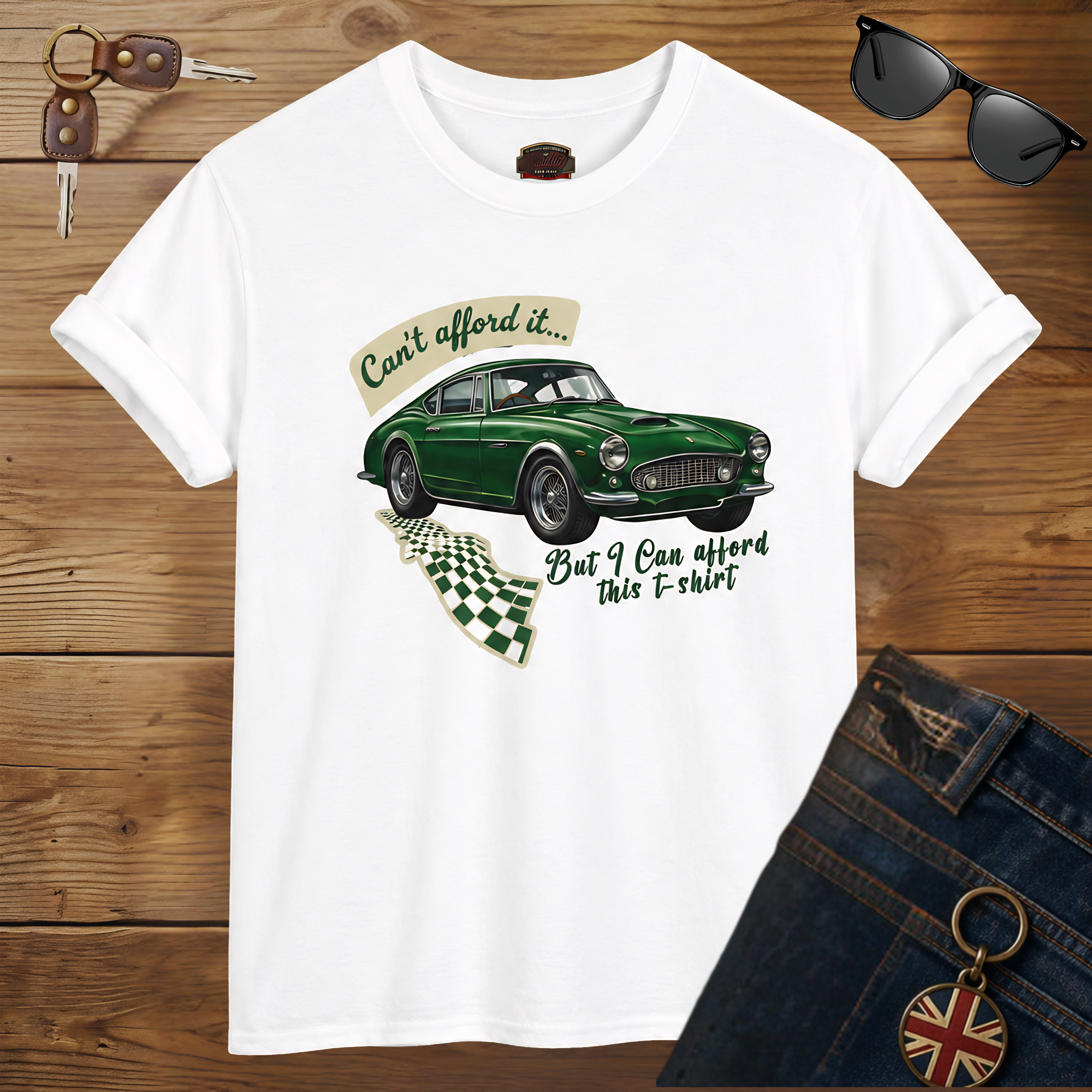 Vintage Sports Car T-Shirt – Can’t Afford It Tee