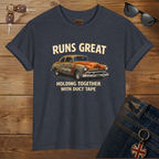 Vintage Car 'Runs Great' Tee | Classic Hot Rod Graphic Shirt