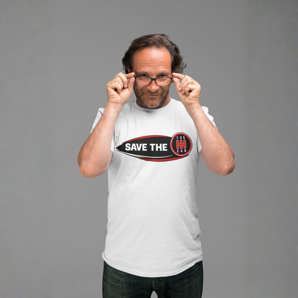 Save the Manual T-Shirt – Retro Shift Pattern Tee