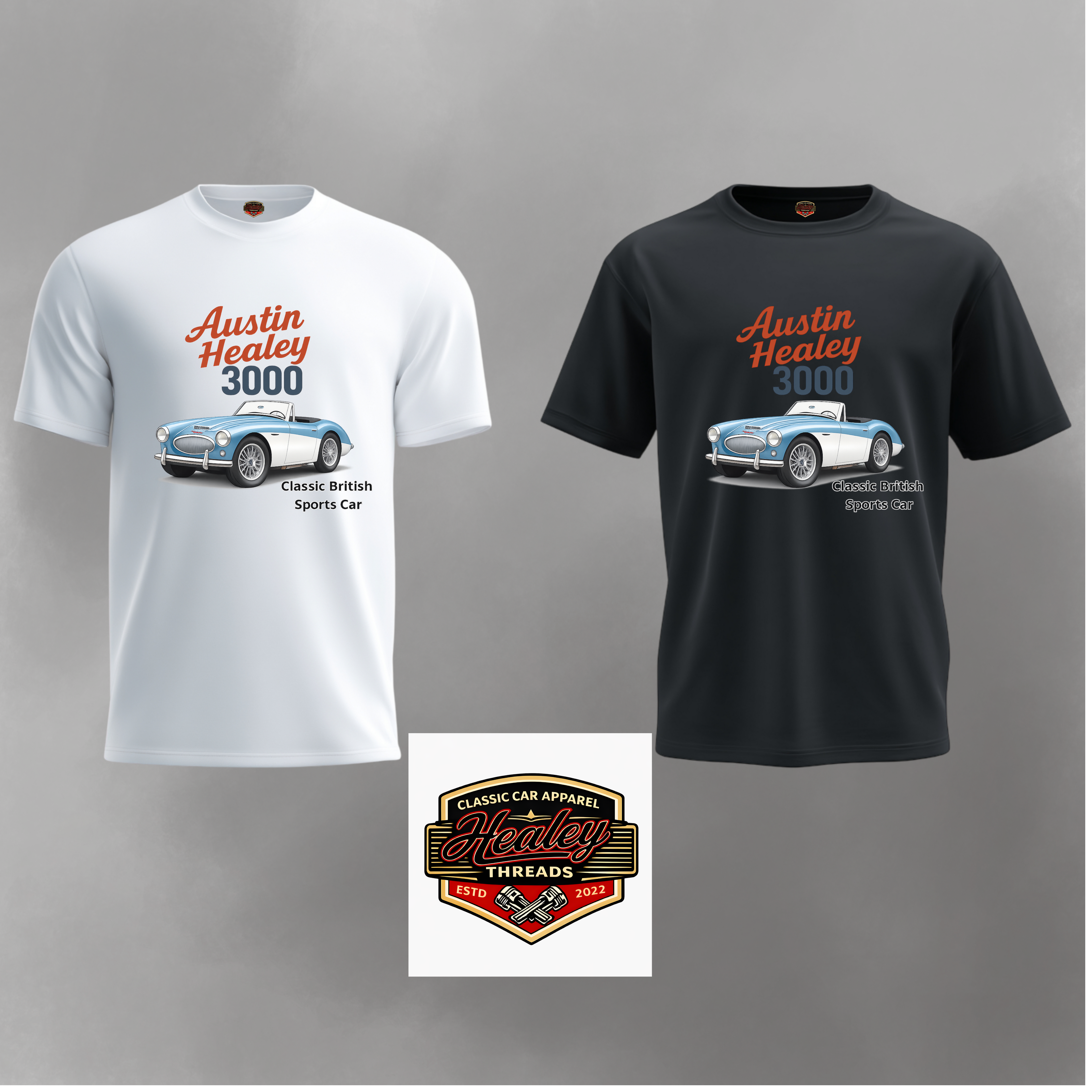 Austin Healey 3000 T-Shirt – Classic British Sports Car