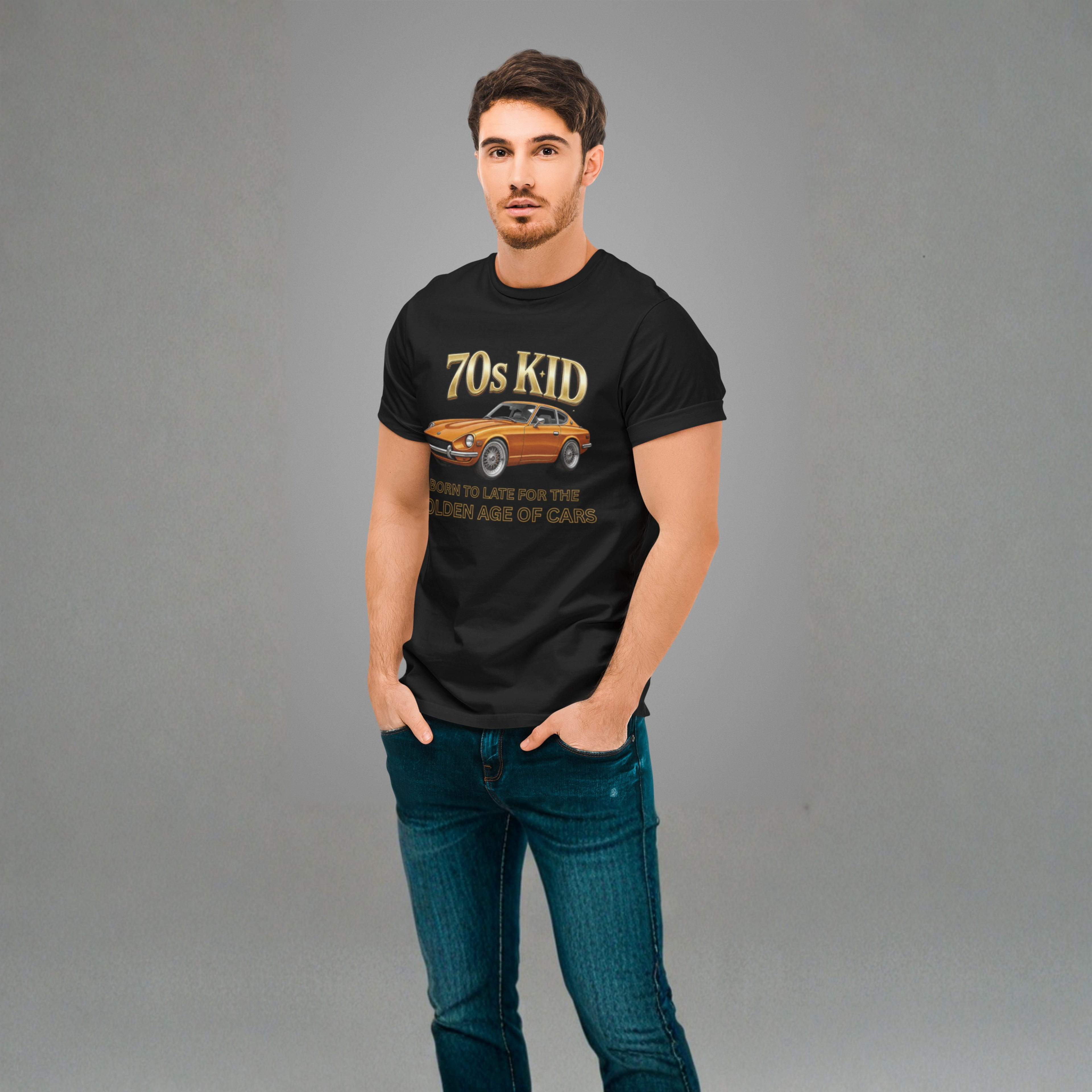 70s Kid Classic Car T-Shirt - Vintage Datsun 240Z Graphic Tee