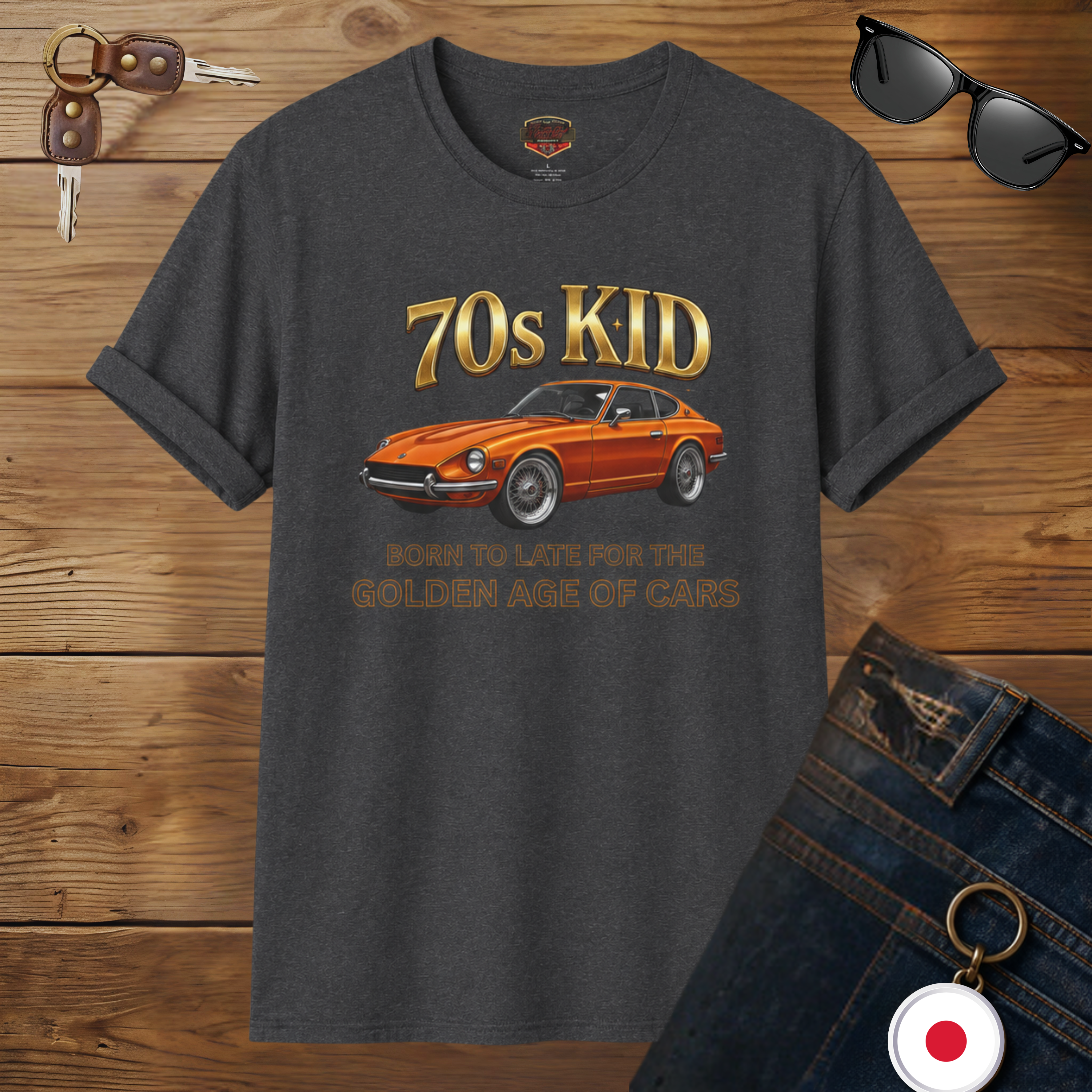 70s Kid Classic Car T-Shirt - Vintage Datsun 240Z Graphic Tee