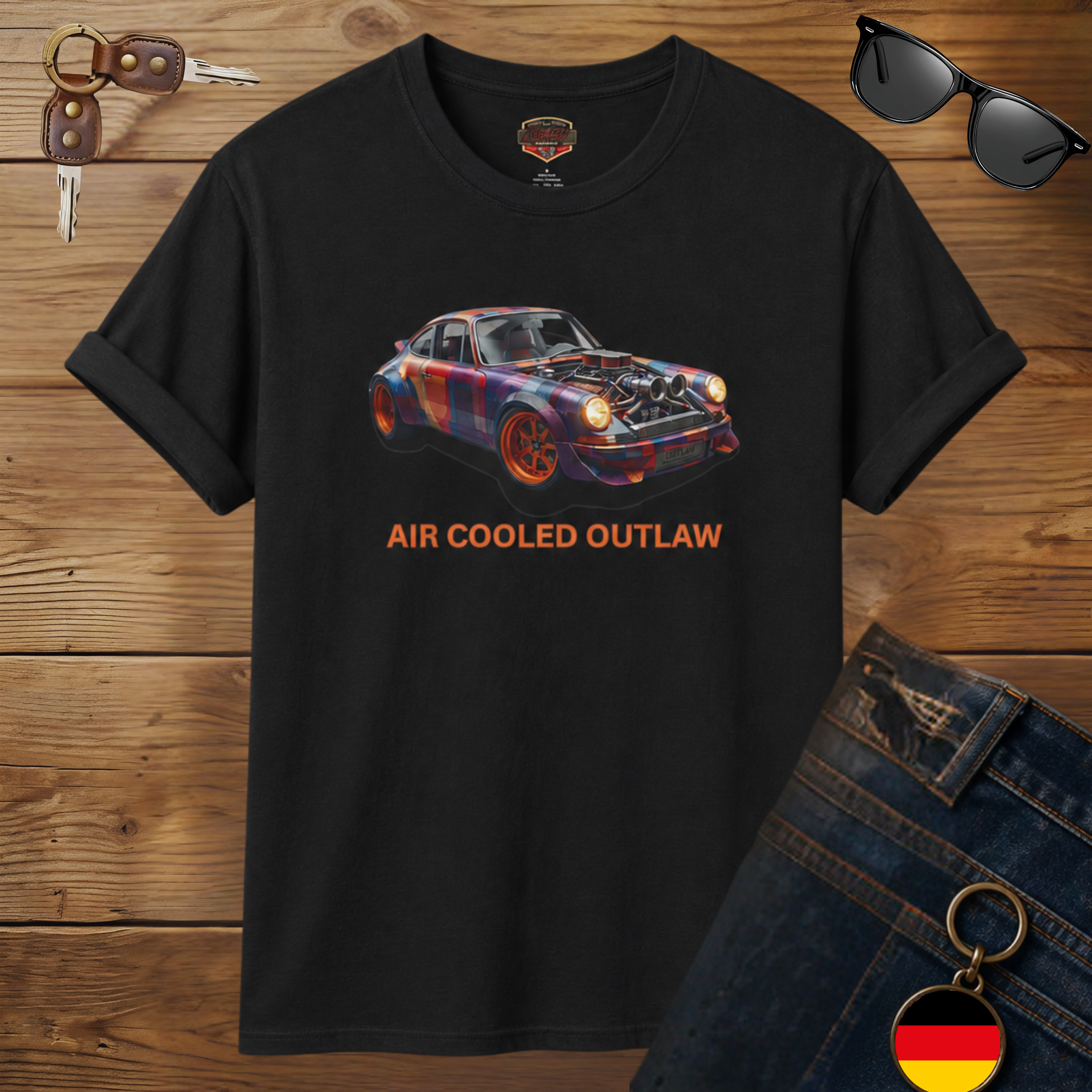 Air Cooled Outlaw T-Shirt - Classic Car Graphic Tee