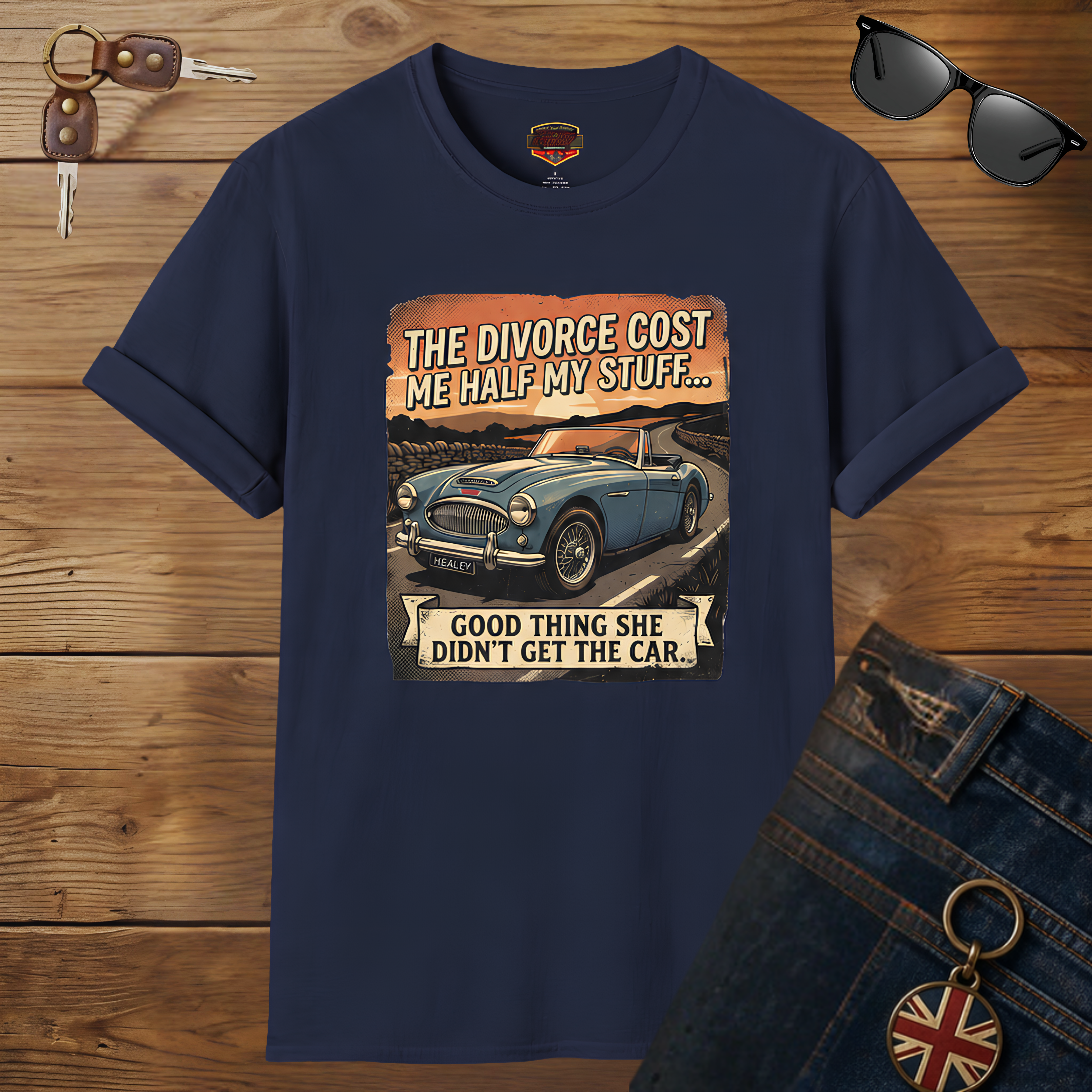 Divorce Car T-Shirt - Funny Classic Car Graphic Tee