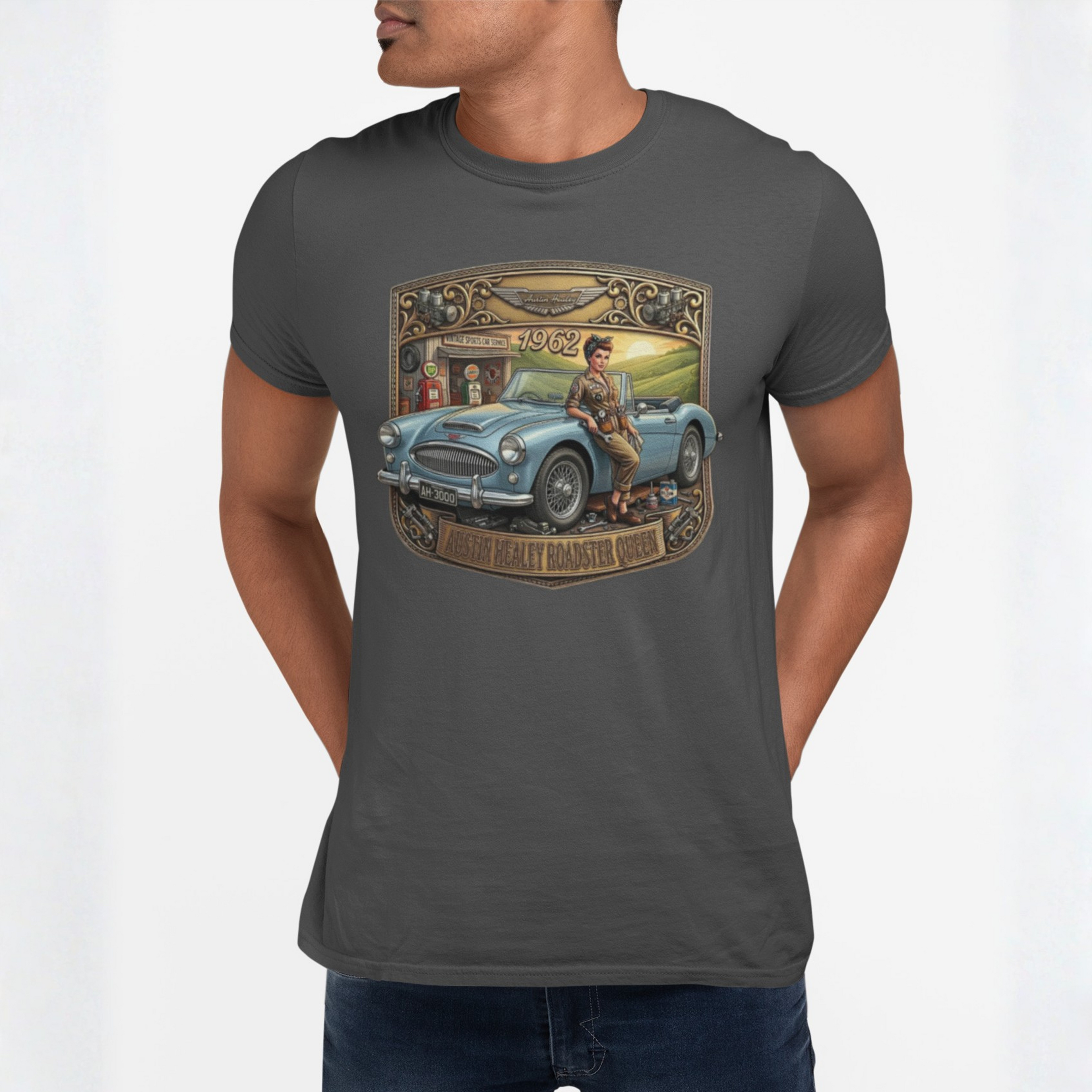 Vintage British Roadster T-Shirt - Classic Sports Car Tee