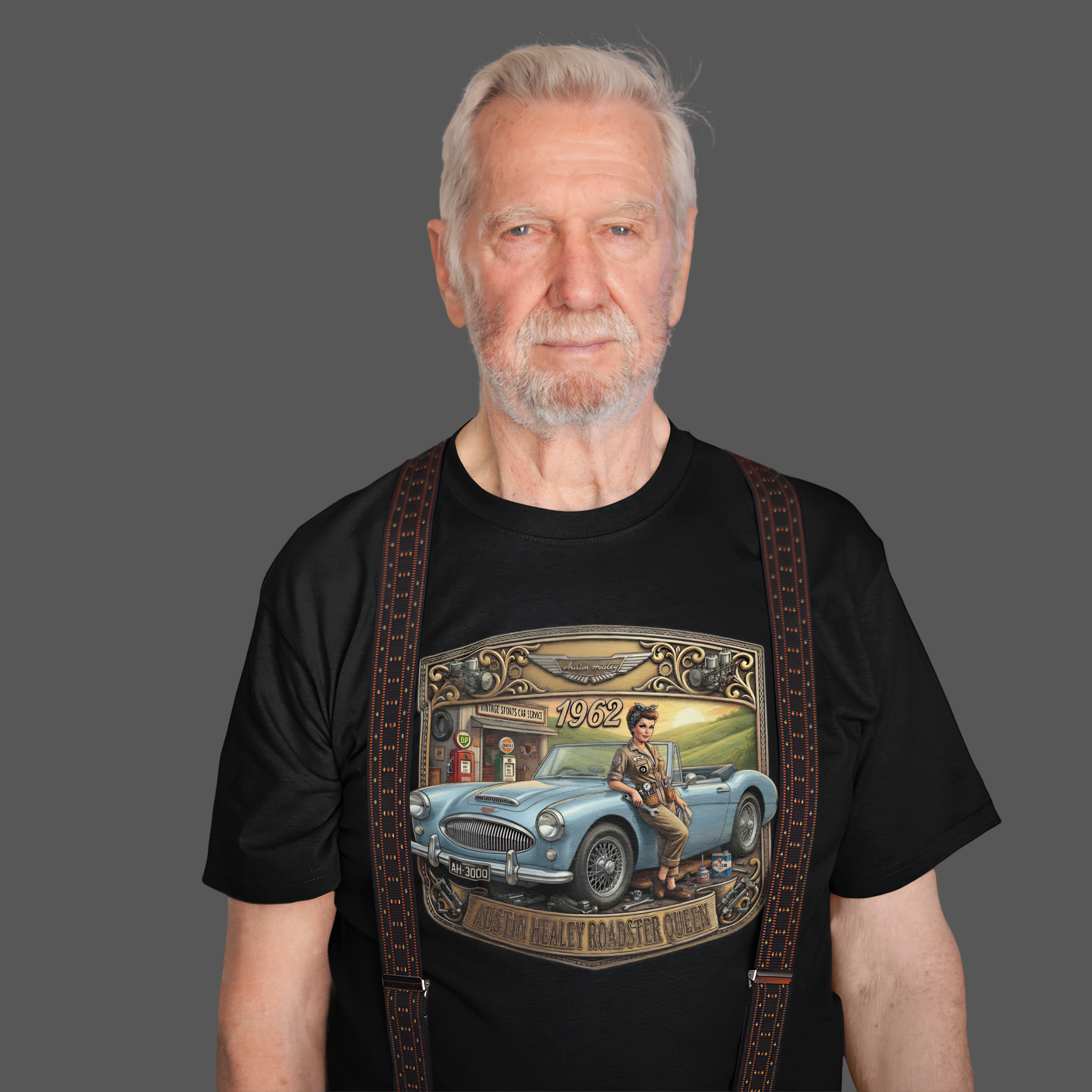 Vintage British Roadster T-Shirt - Classic Sports Car Tee