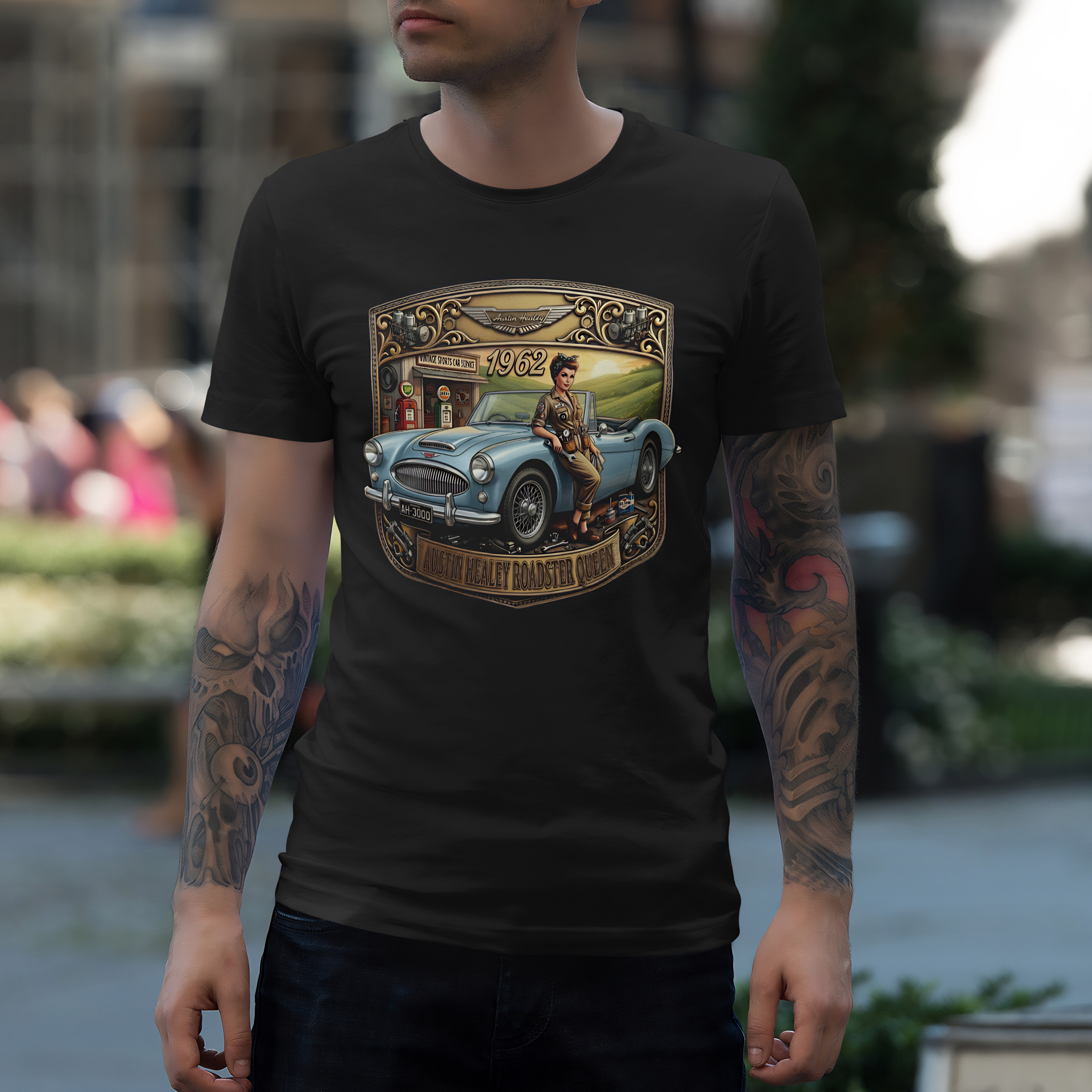 Vintage British Roadster T-Shirt - Classic Sports Car Tee