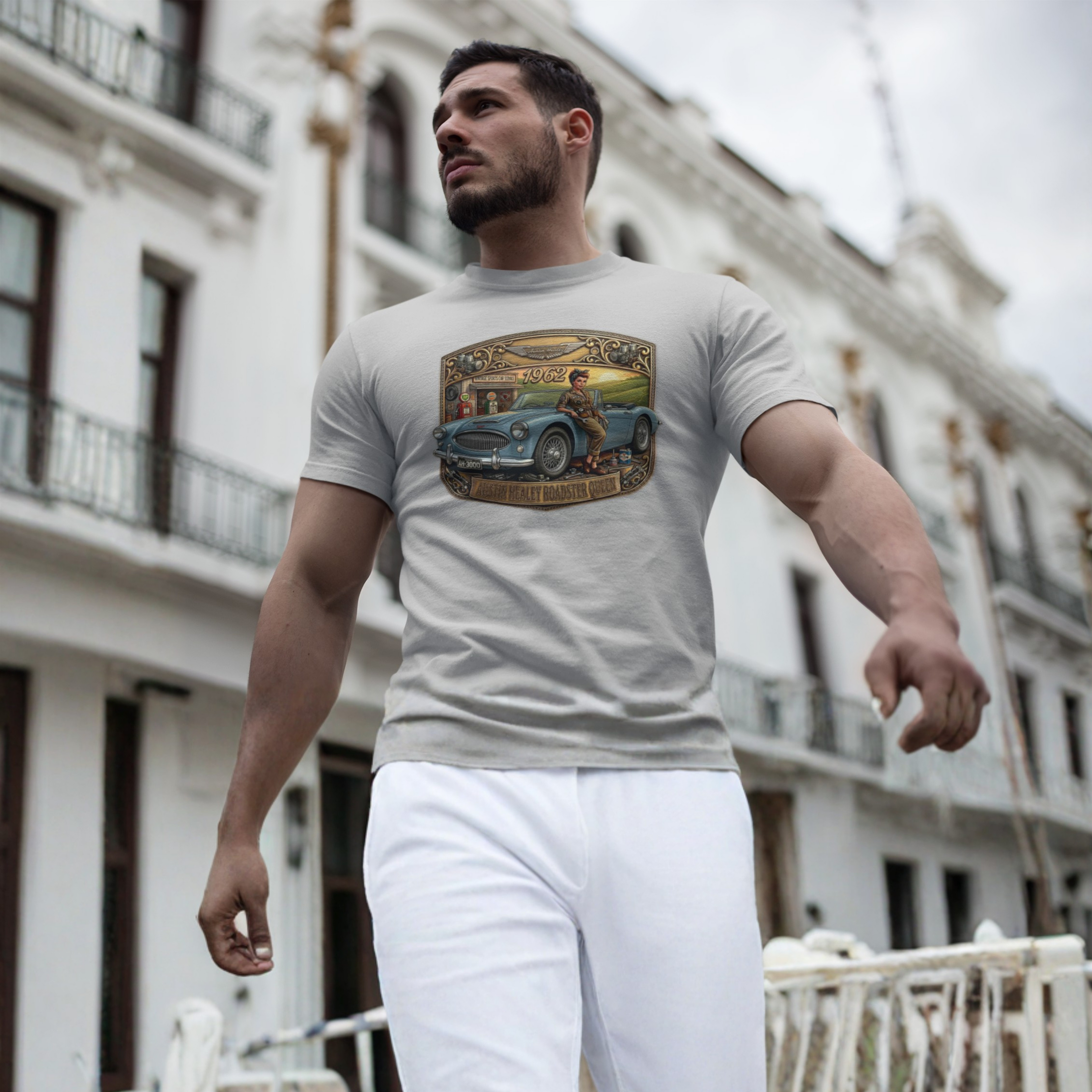 Vintage British Roadster T-Shirt - Classic Sports Car Tee