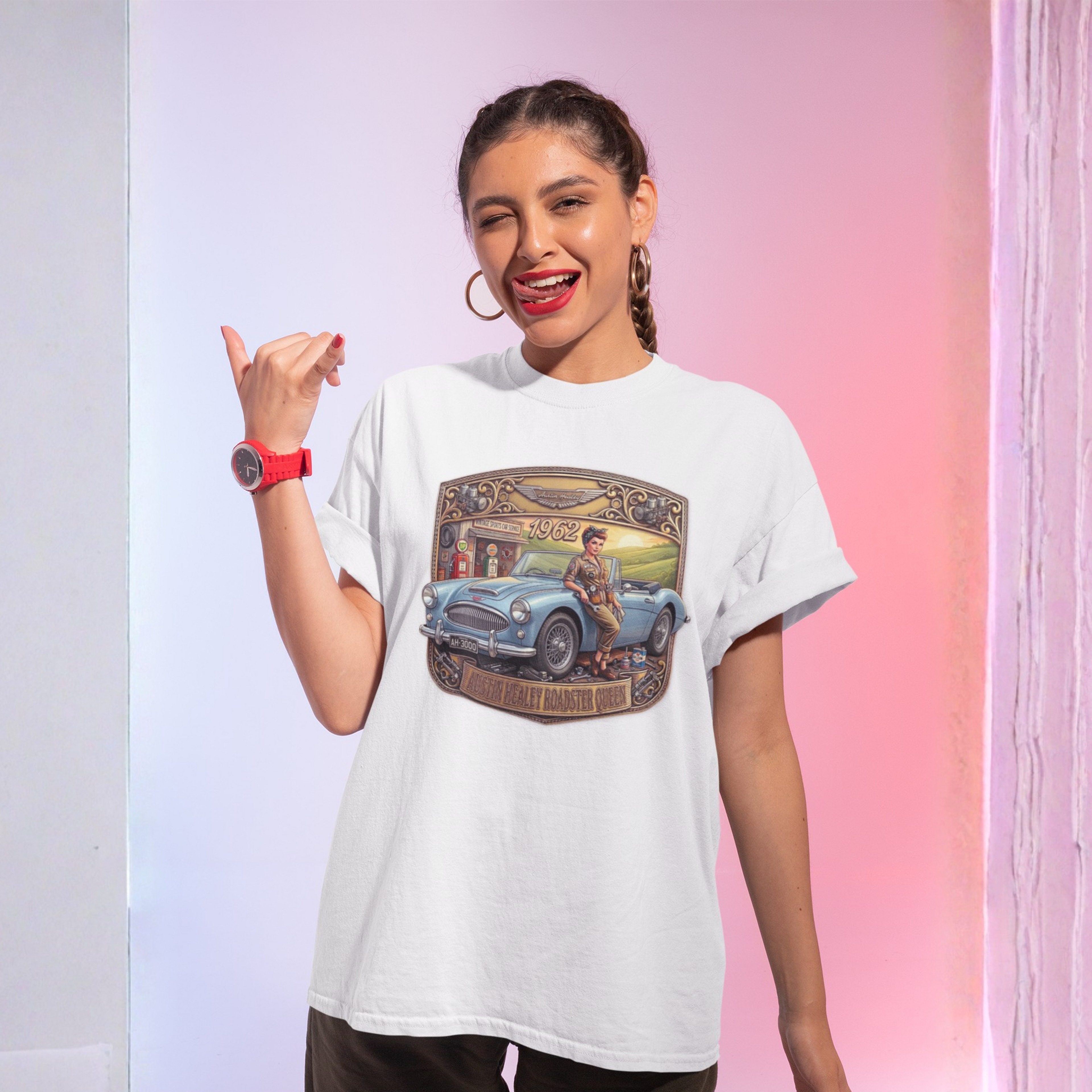Vintage British Roadster T-Shirt - Classic Sports Car Tee