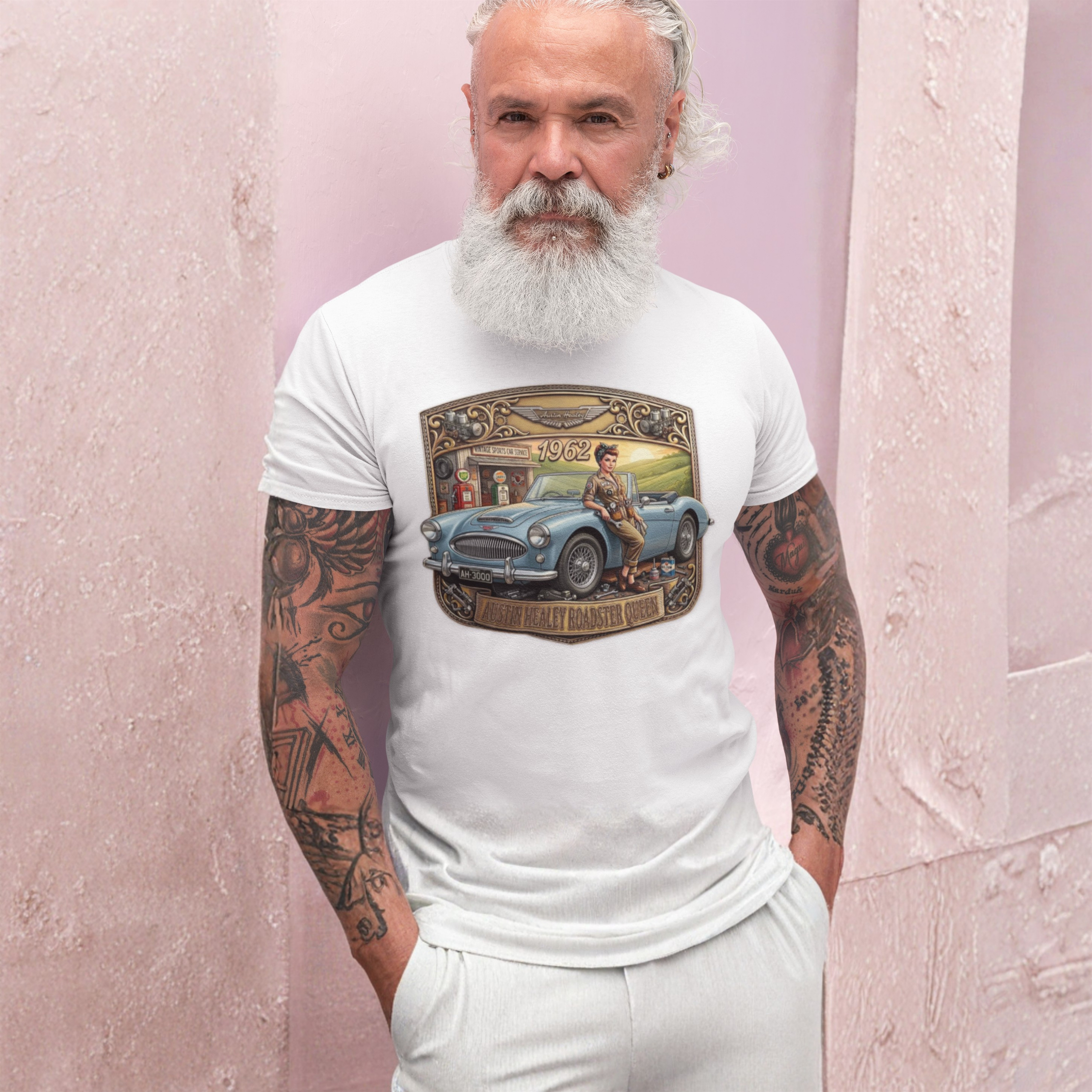 Vintage British Roadster T-Shirt - Classic Sports Car Tee