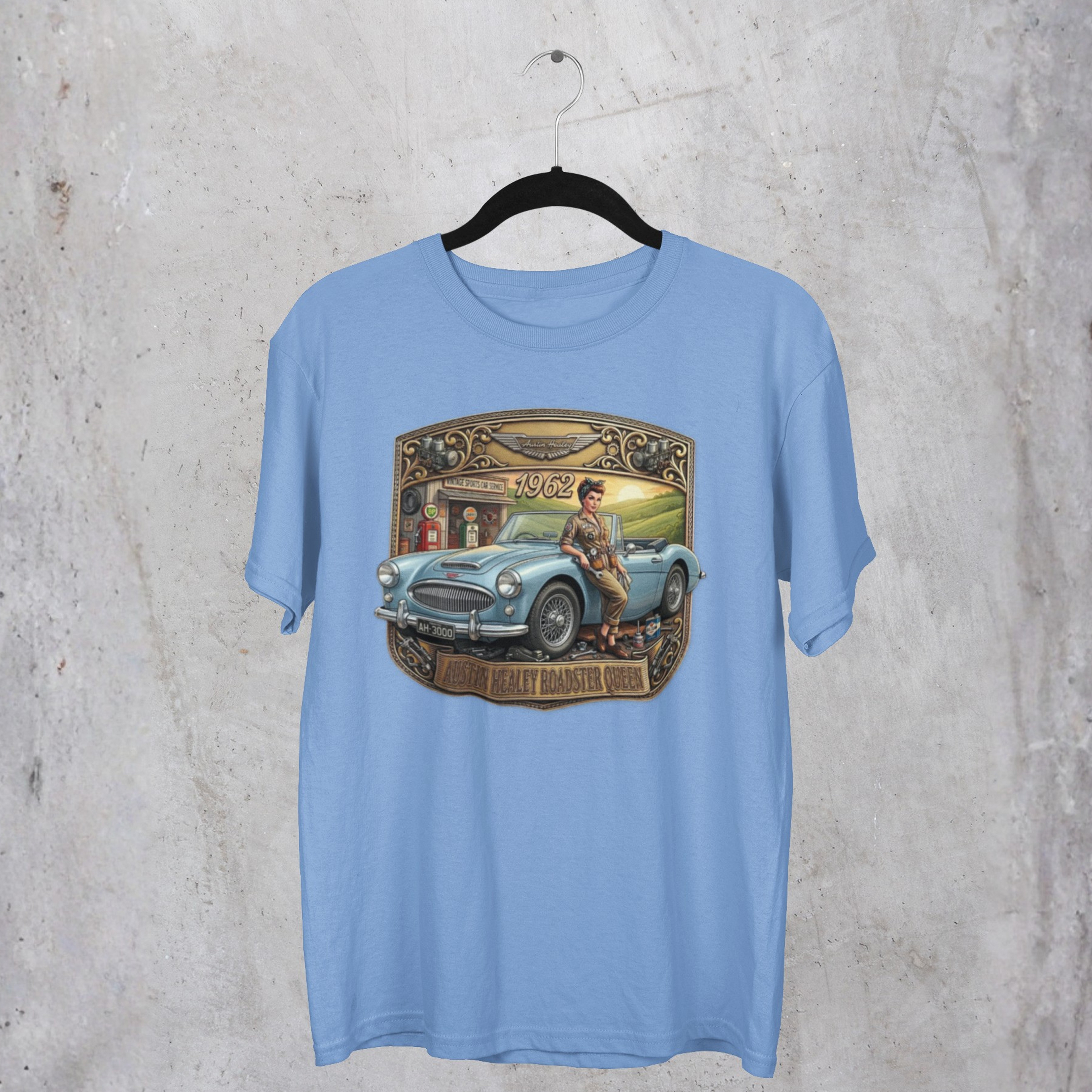Vintage 1962 Roadster T-Shirt - Retro Classic Car & Boy Illustration