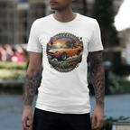 Classic Japanese Sports Coupe Sunset Coast Highway Vintage Tee