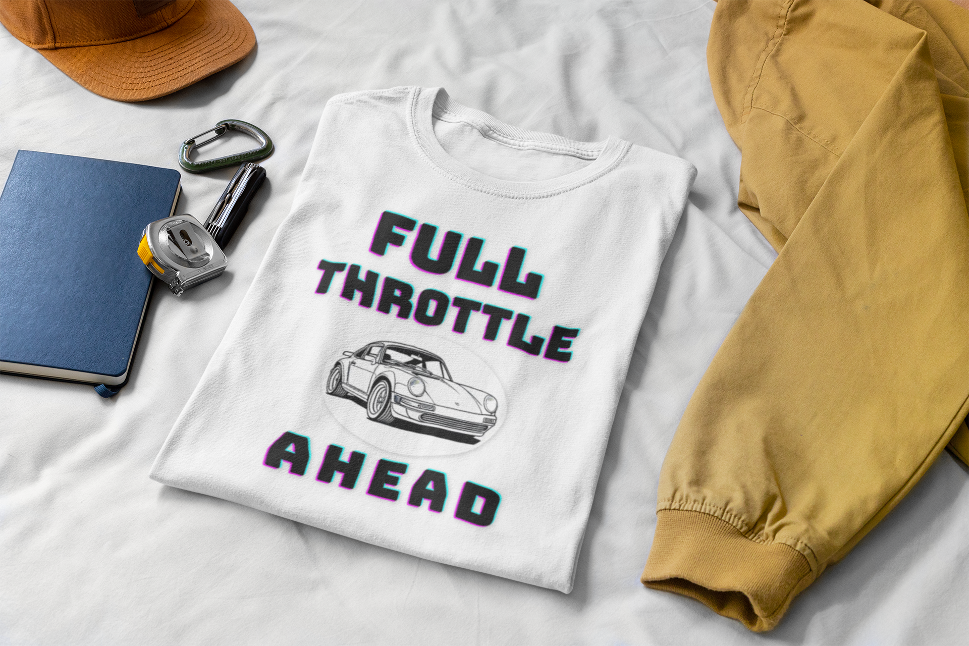 Full Throttle Ahead Tee | Vintage Sports Car Graphic T-Shirt