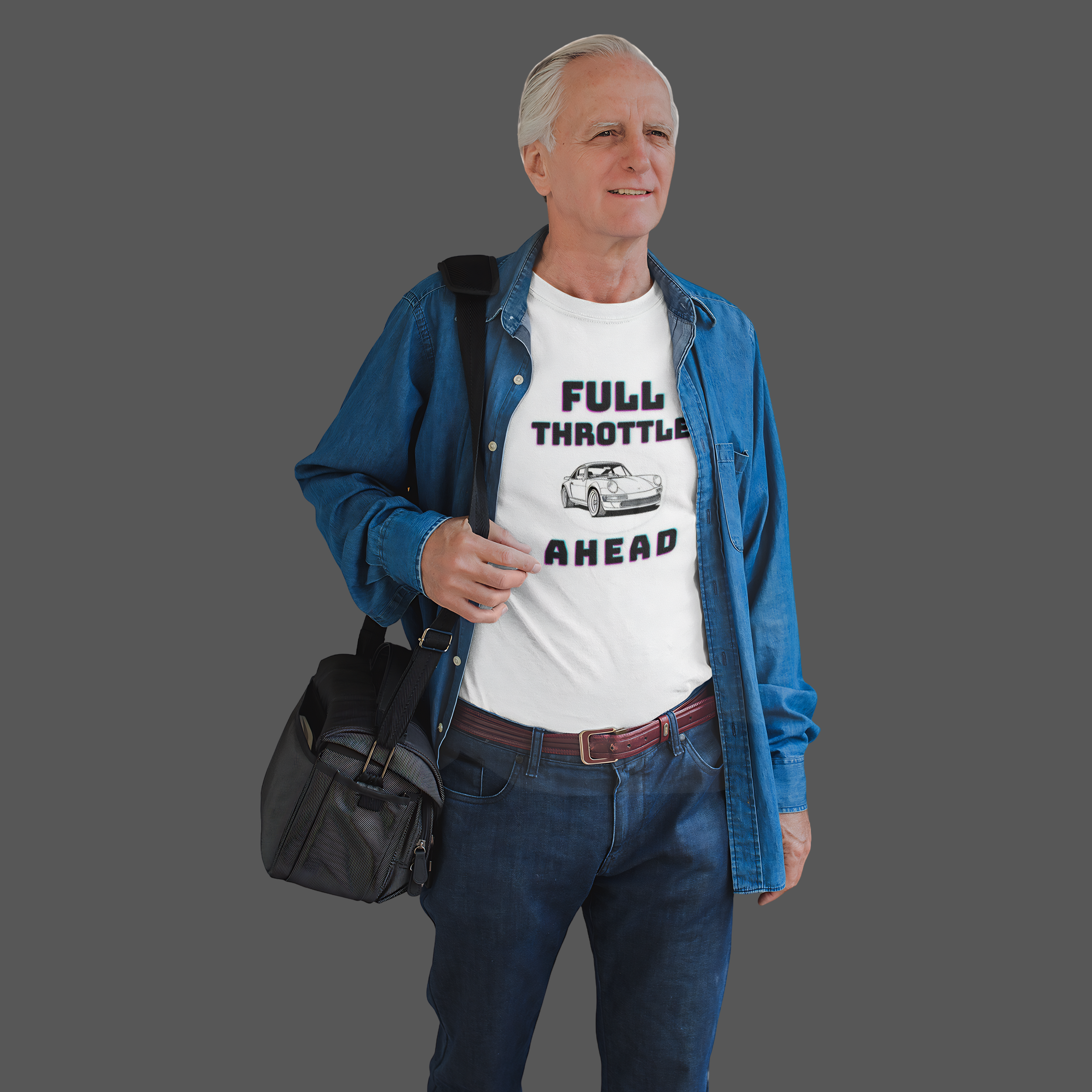Full Throttle Ahead Tee | Vintage Sports Car Graphic T-Shirt