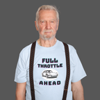 Full Throttle Ahead Tee | Vintage Sports Car Graphic T-Shirt