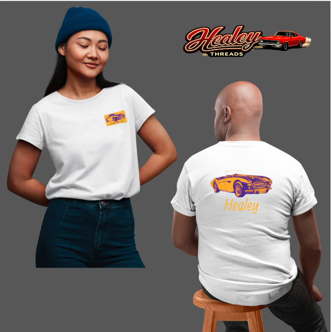 Classic Healey Car Tee - Vintage Sports Car Graphic T‑Shirt