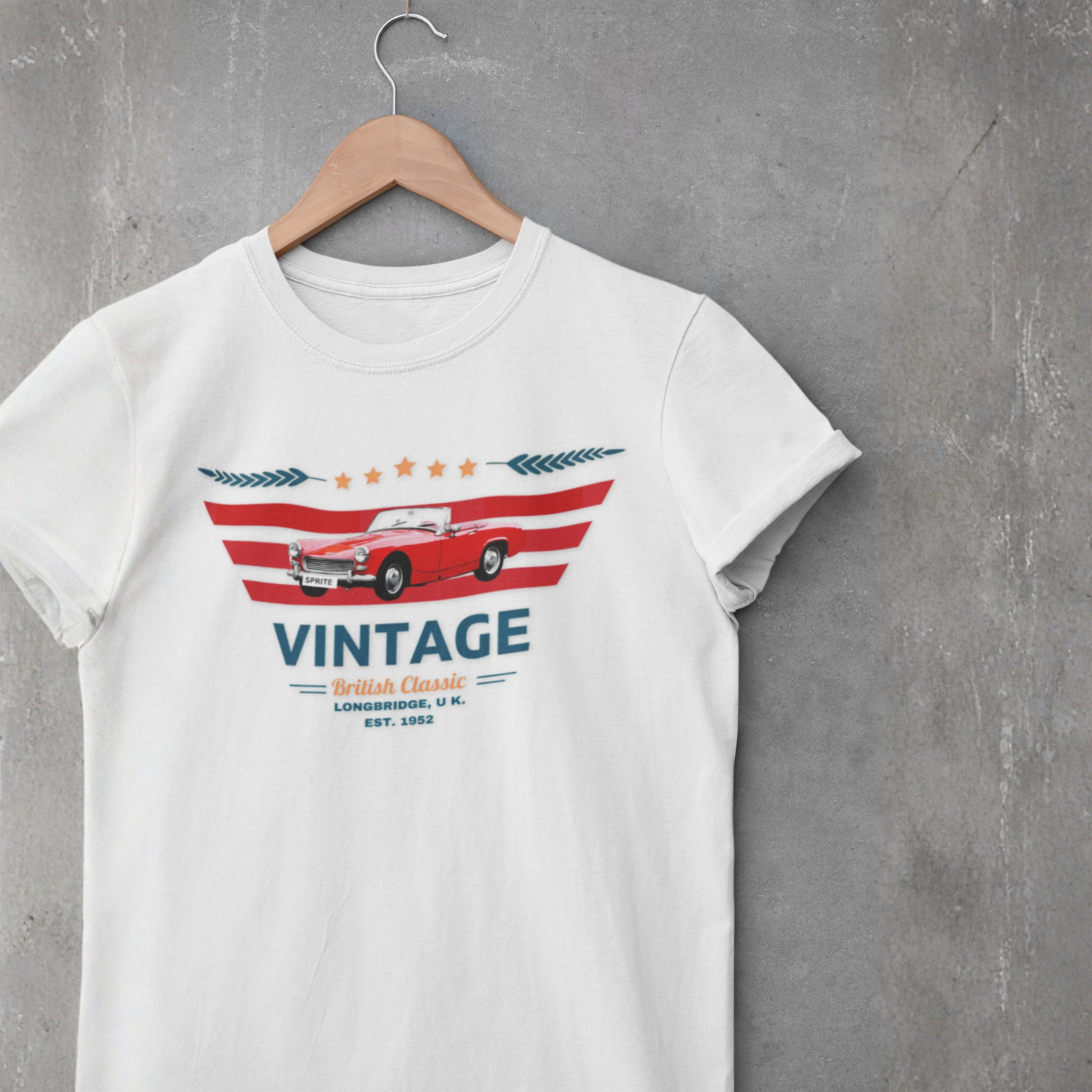 Vintage British Roadster Tee | Retro Classic Car Shirt
