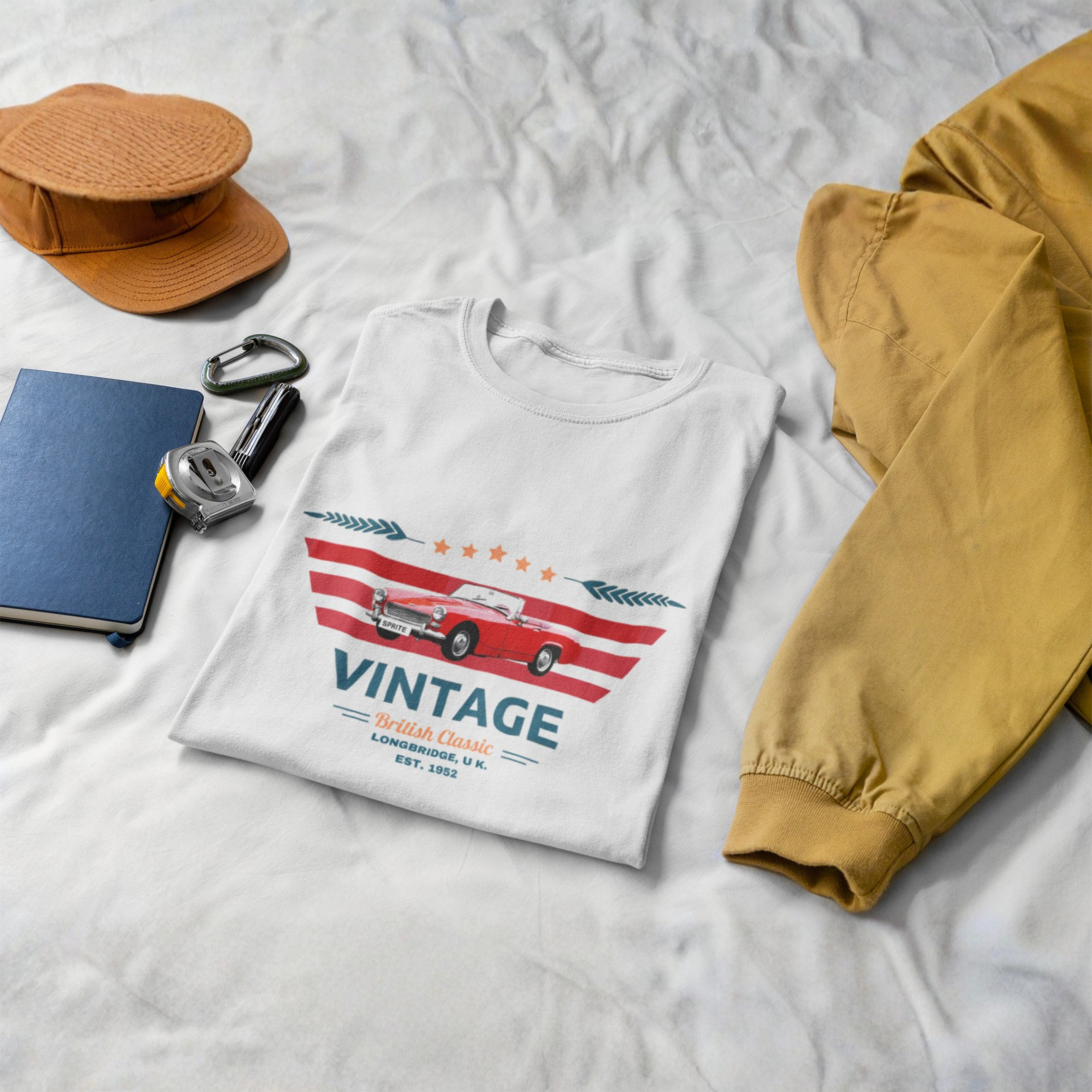 Vintage British Roadster Tee | Retro Classic Car Shirt