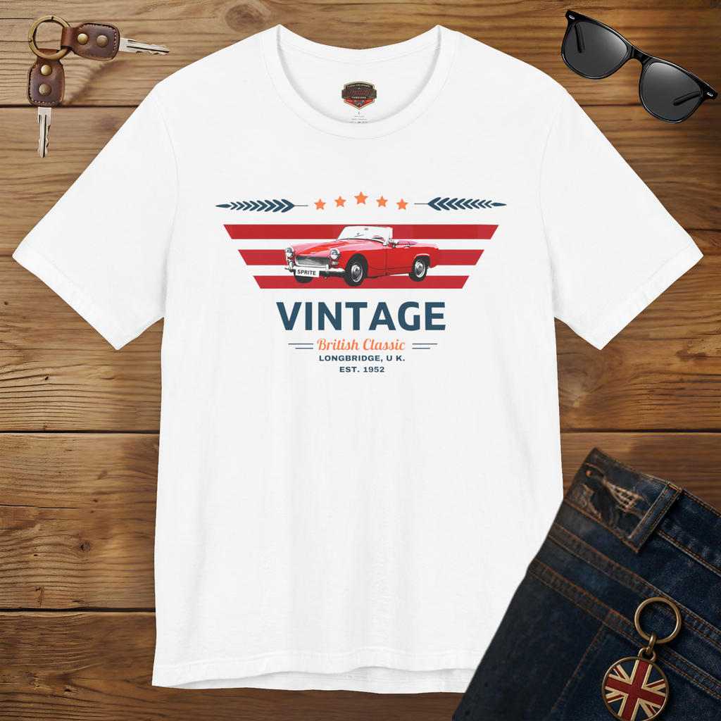 Vintage British Roadster Tee | Retro Classic Car Shirt