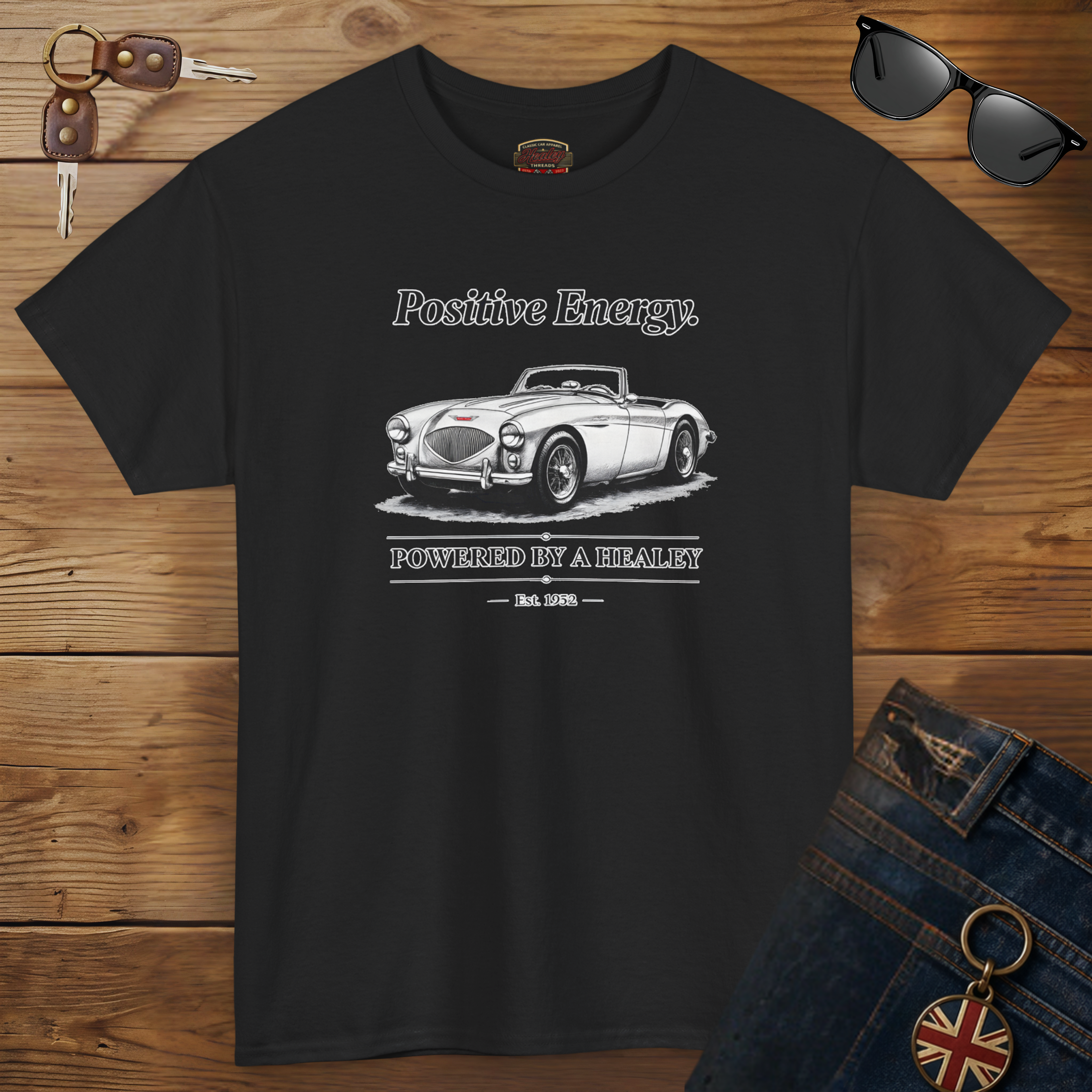 Positive Energy Vintage Roadster Tee | Classic Car T-Shirt