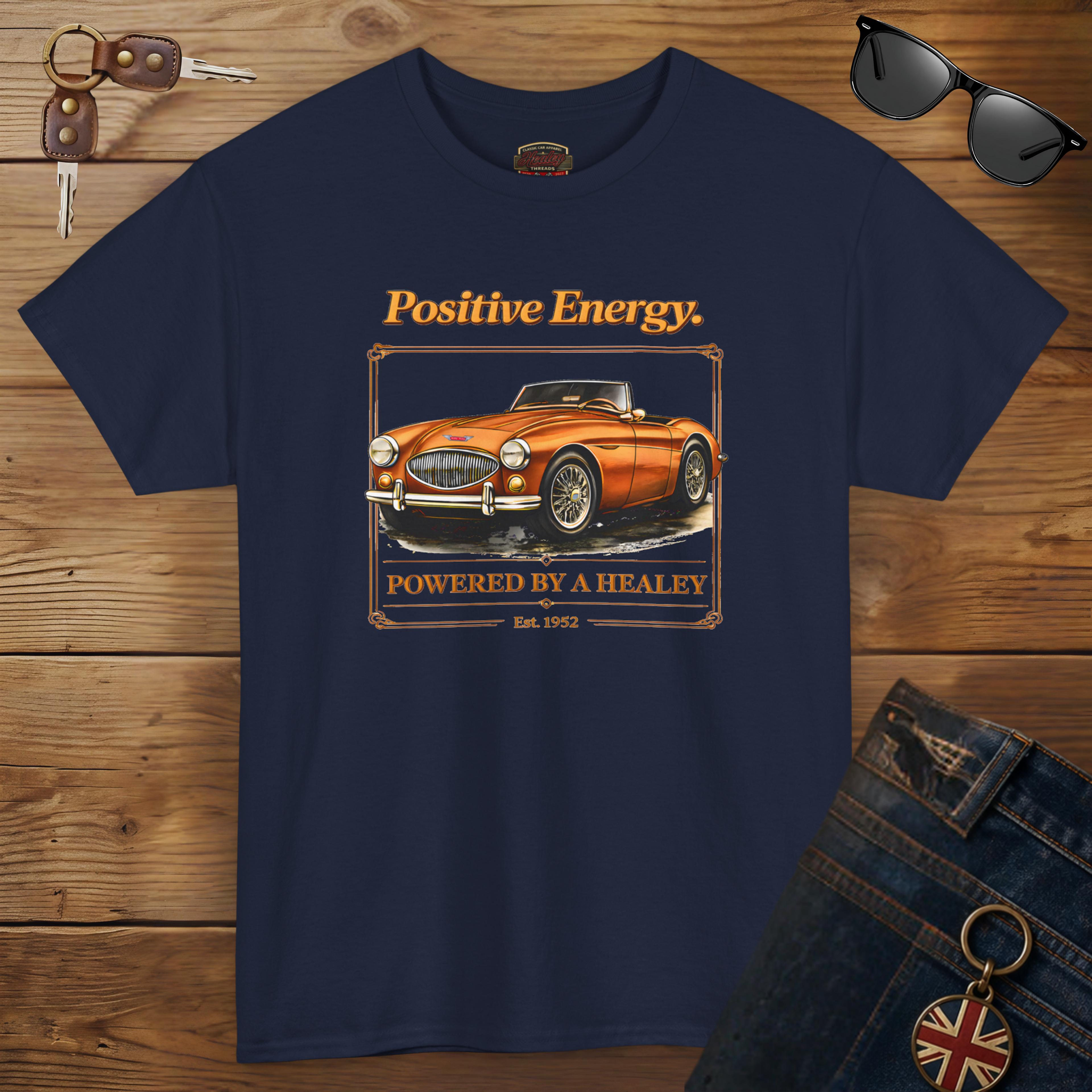 Positive Energy Roadster Tee | Vintage Sports Car Shirt