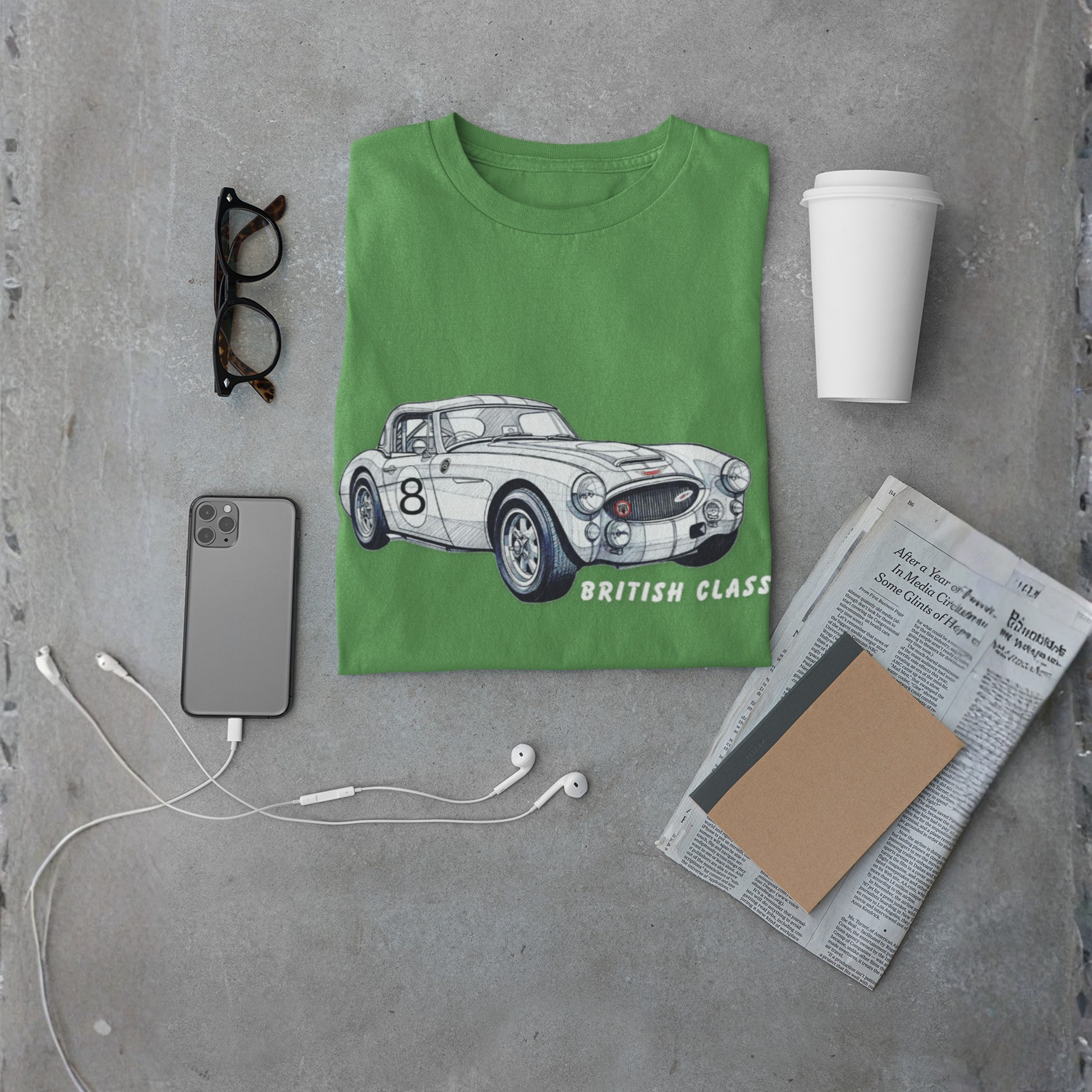 British Classic Roadster Tee | Vintage Racing Car Shirt