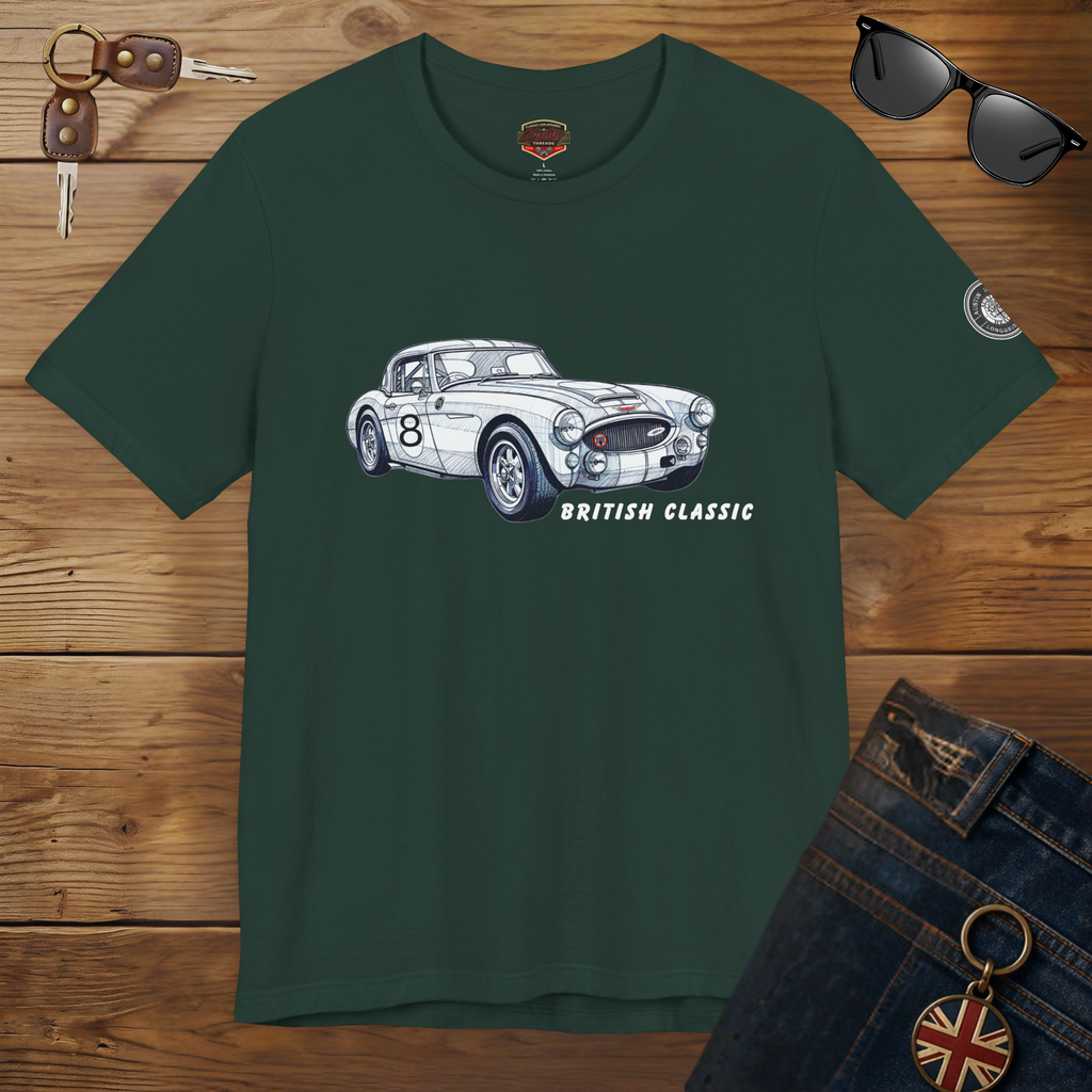 British Classic Roadster Tee | Vintage Racing Car Shirt
