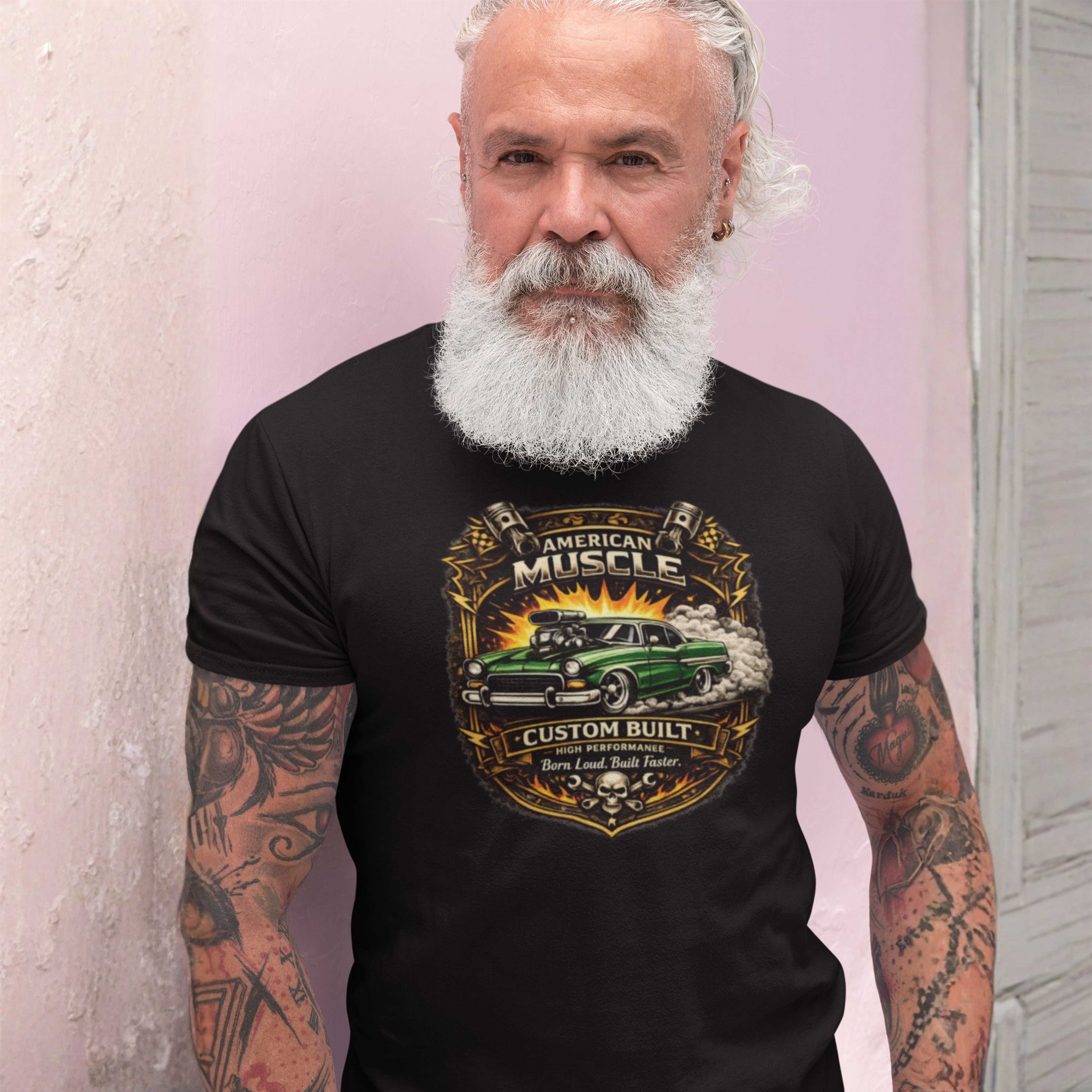 American Muscle Custom Built Tee | Retro Hot Rod Shirt