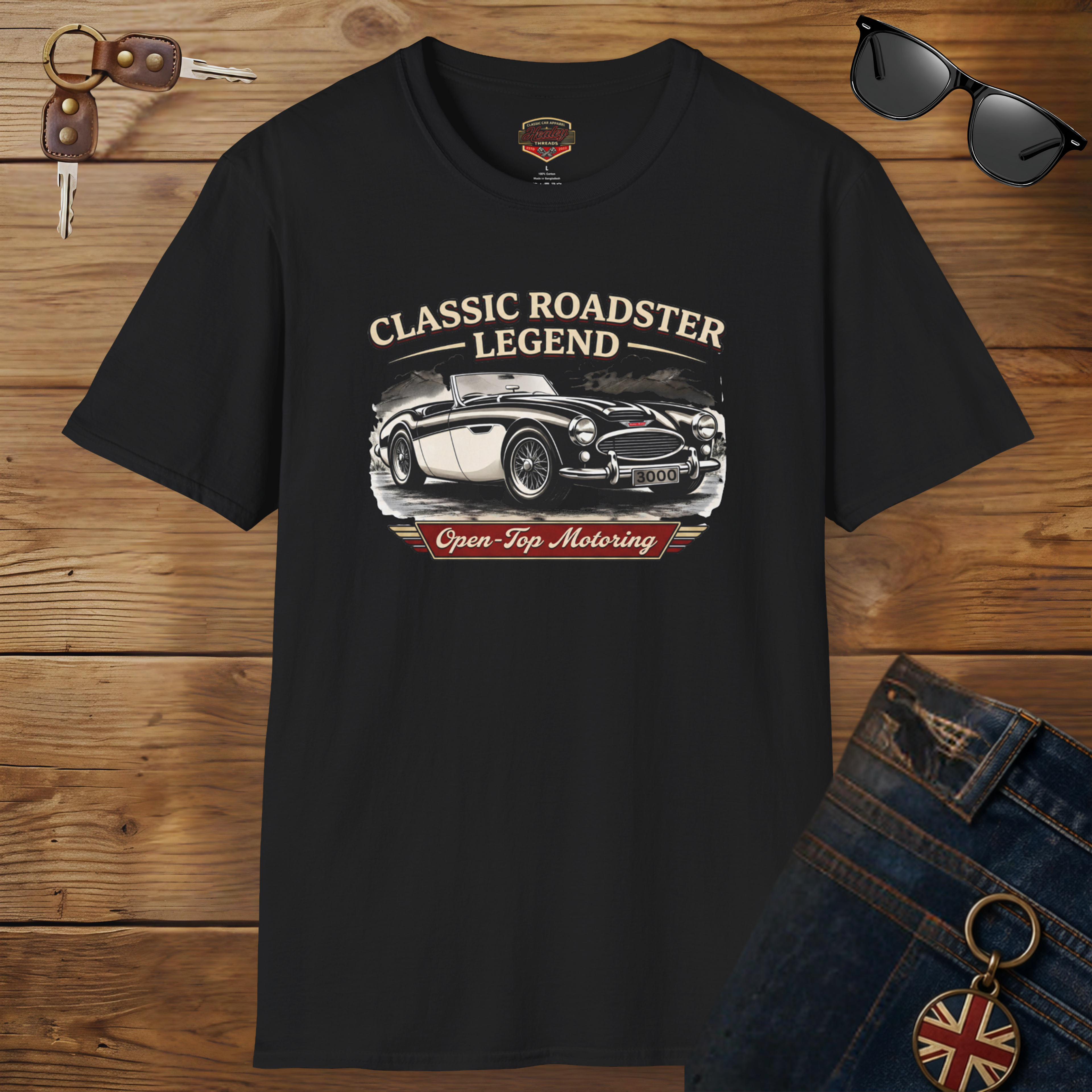 Classic Roadster Legend Tee | Open-Top Motoring Car Shirt