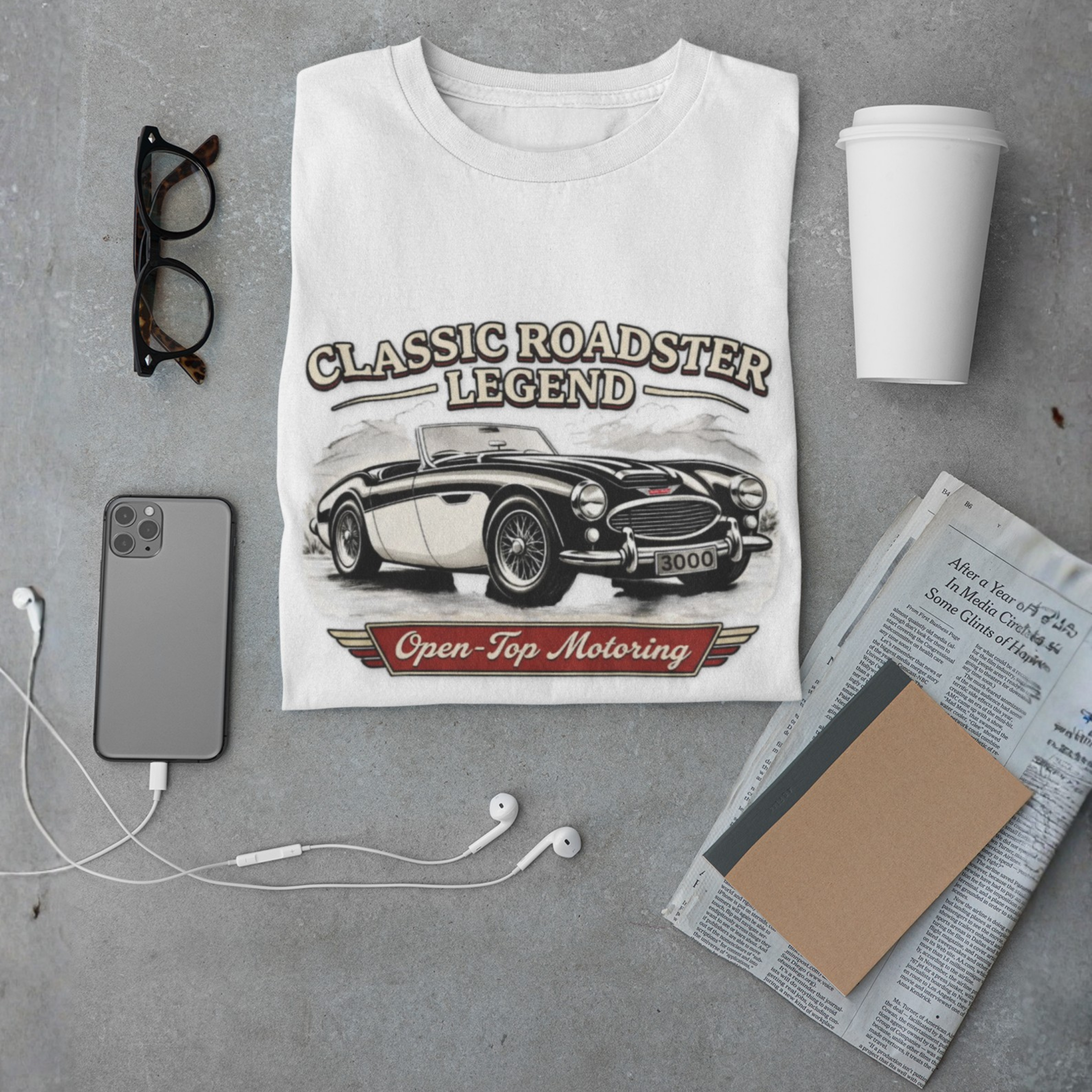 Classic Roadster Legend Tee | Open-Top Motoring Car Shirt