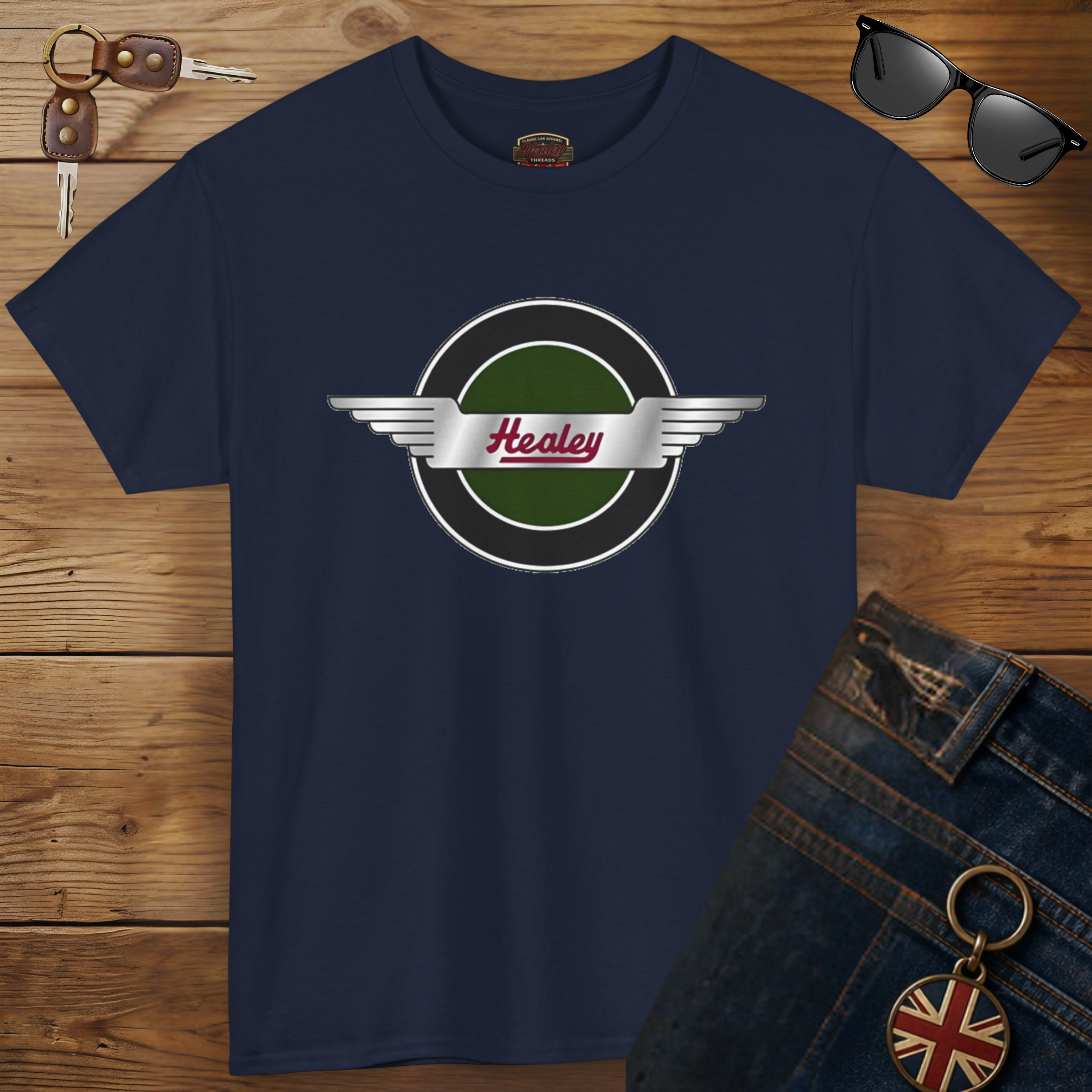 Vintage Healey Badge Tee | Classic Car Enthusiast Gift