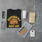 Happiness Is a Road Trip Tee | Retro Boho Van Gift Shirt