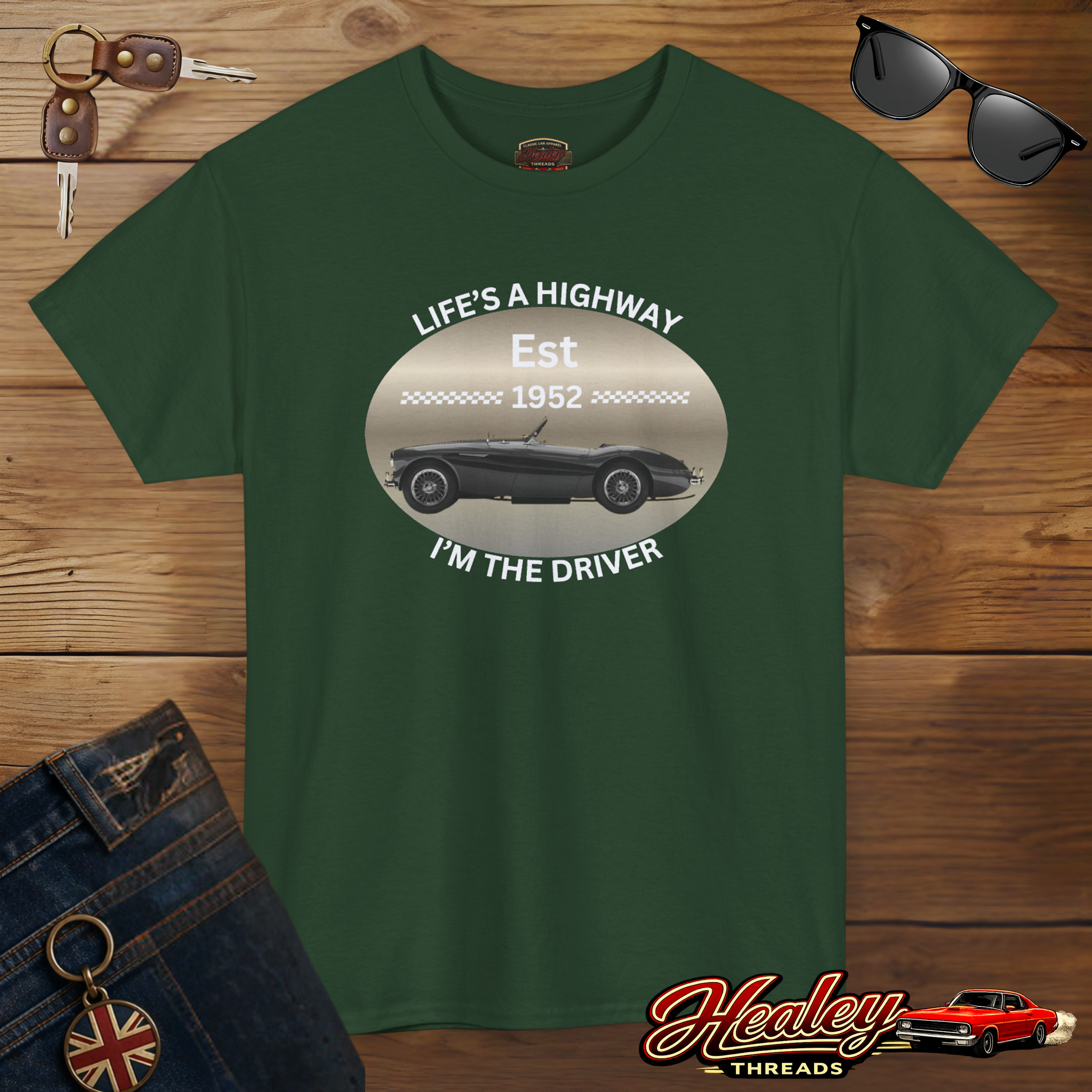 Life's a Highway I'm the Driver Tee | Classic Car Gift Shirt