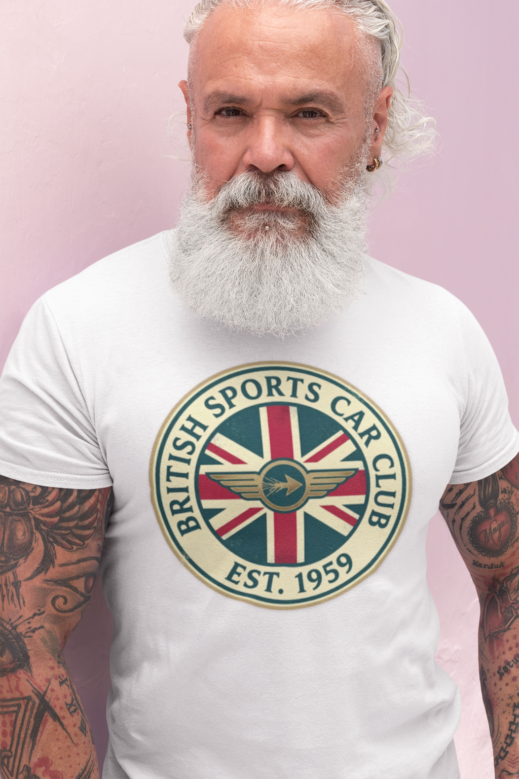 British Sports Car Club Tee | Vintage Badge Gift Shirt