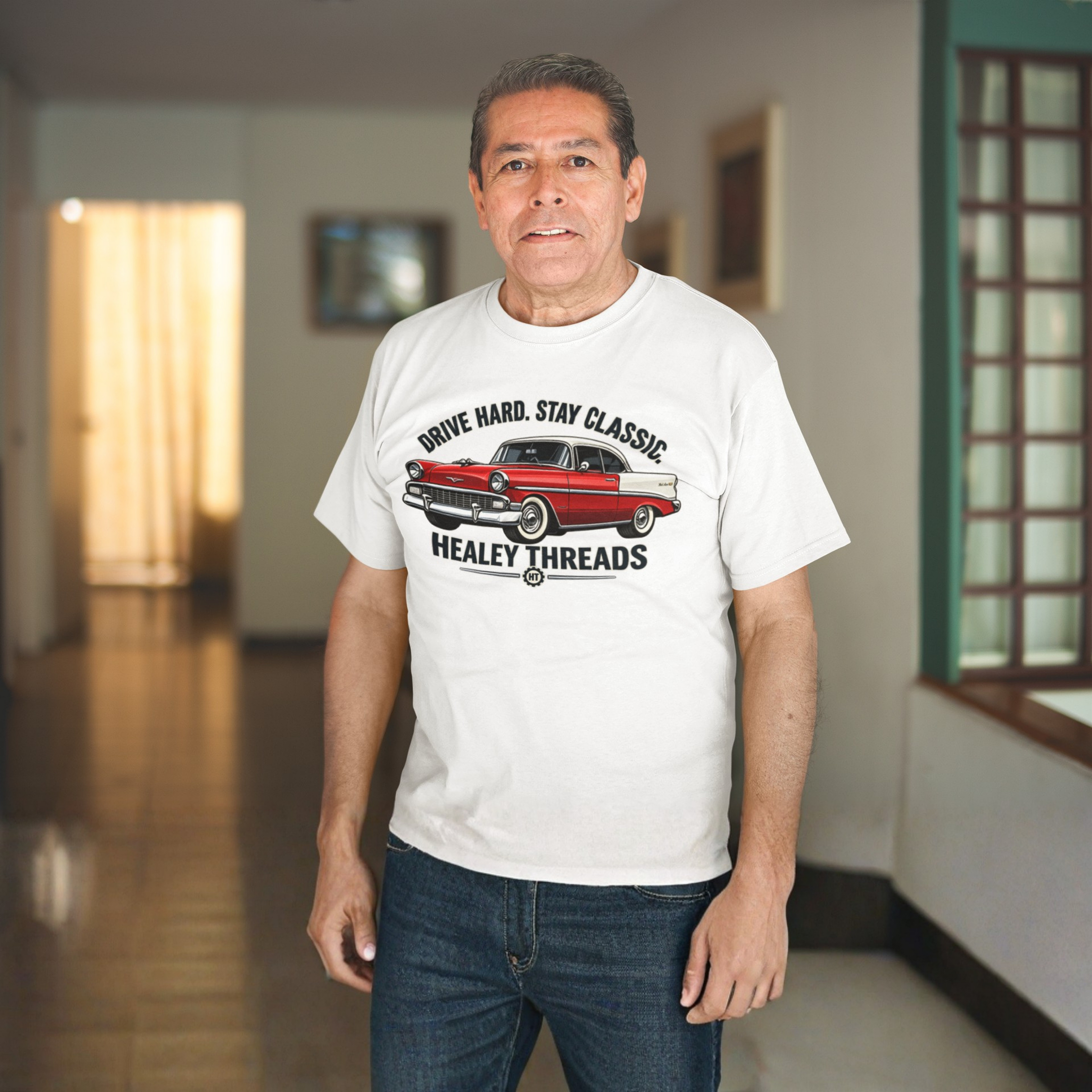 Drive Hard Stay Classic Cruiser Tee | Retro Car Gift