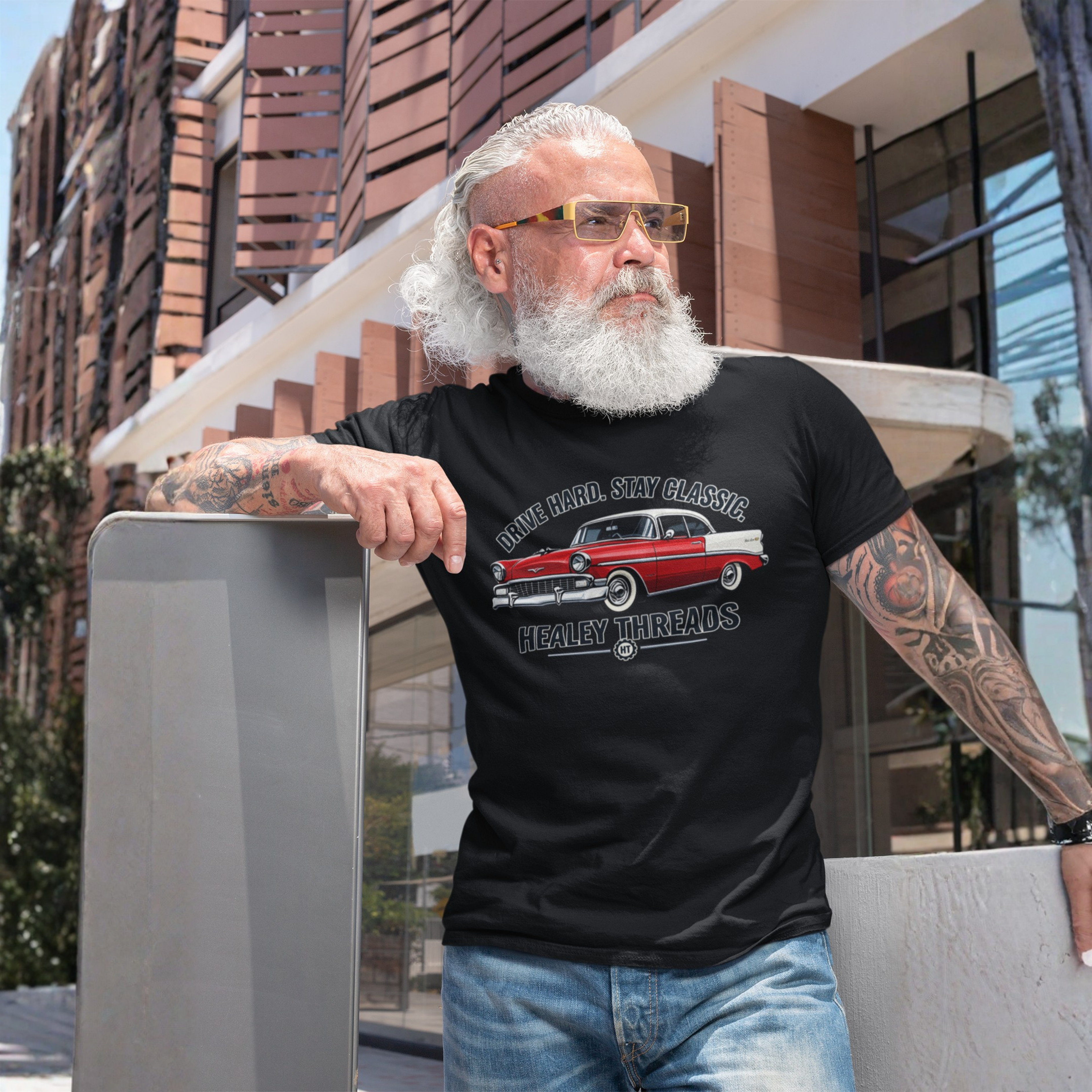 Drive Hard Stay Classic Cruiser Tee | Retro Car Gift