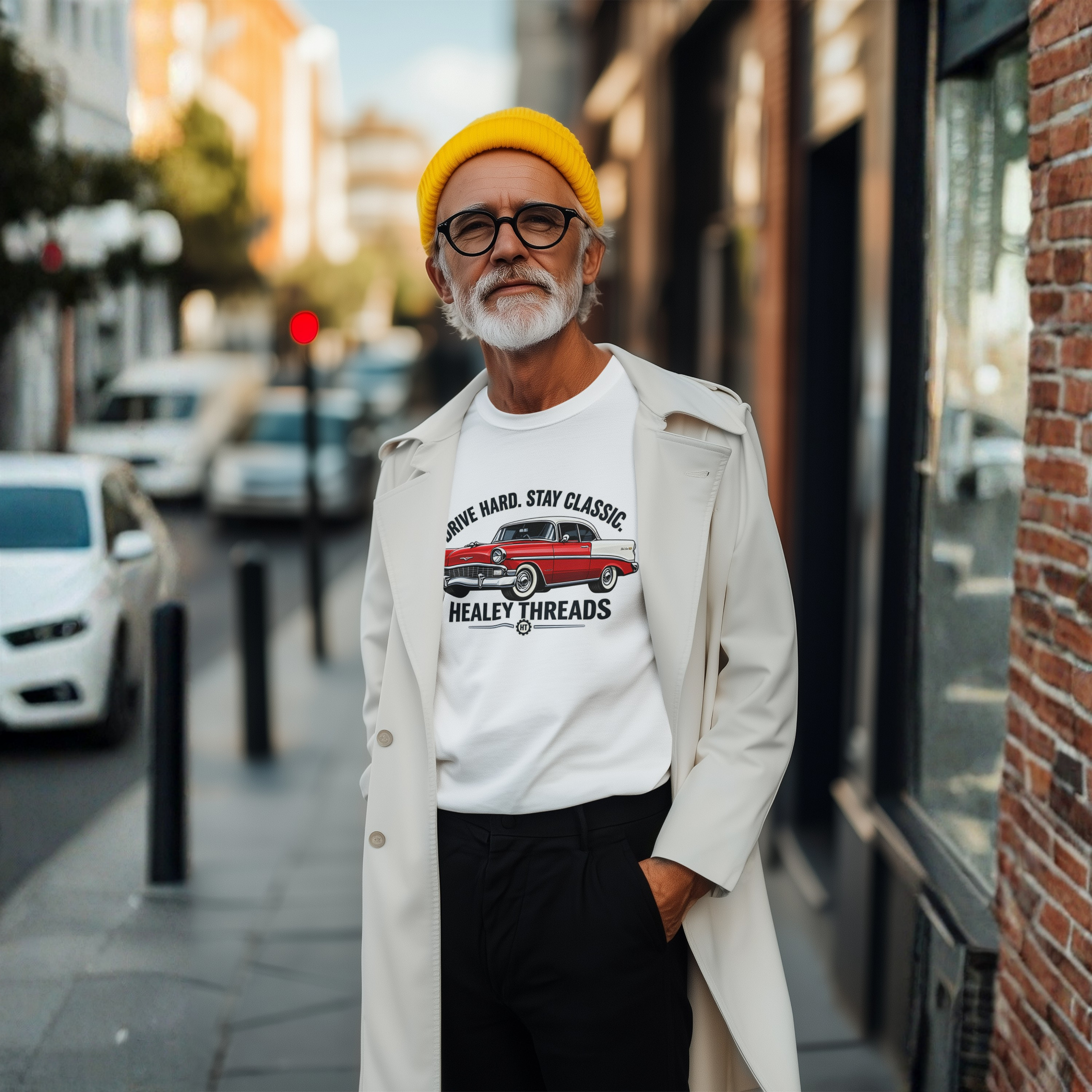 Drive Hard Stay Classic Cruiser Tee | Retro Car Gift