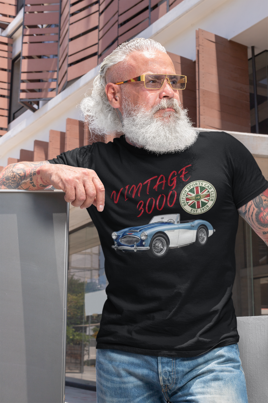 Vintage Roadster Club Tee | Classic British Sports Car Gift