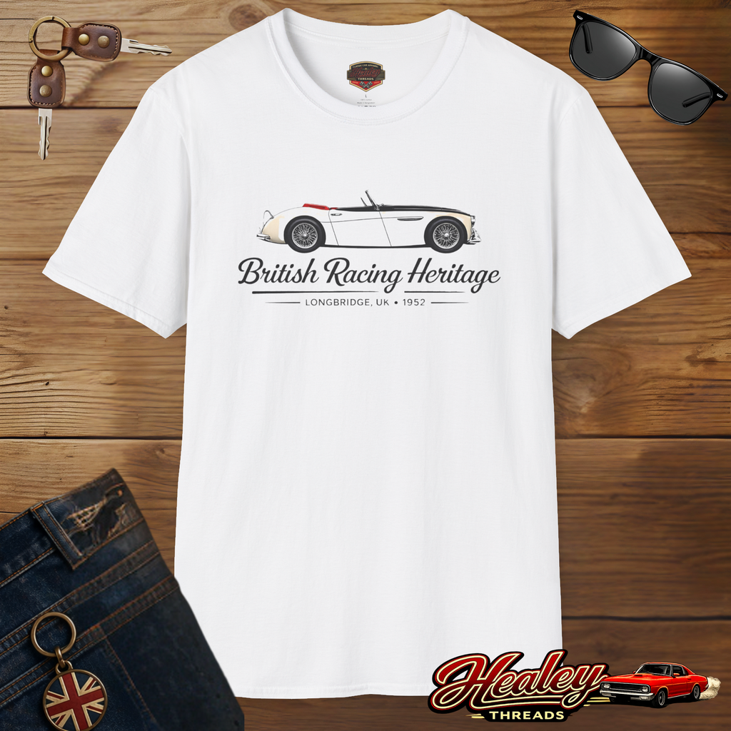 British Racing Heritage Tee | Vintage Roadster Gift Shirt
