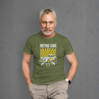 Retro Car Enthusiast Sunburst Tee | Vintage Car Gift Shirt
