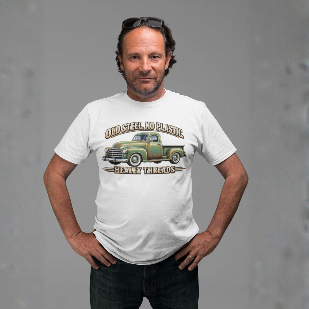 Old Steel No Plastic Truck Tee | Classic Pickup Gift Shirt