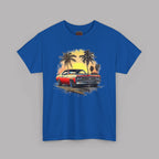 Retro Sunset Muscle Car Tee | Classic American Sports Coupe