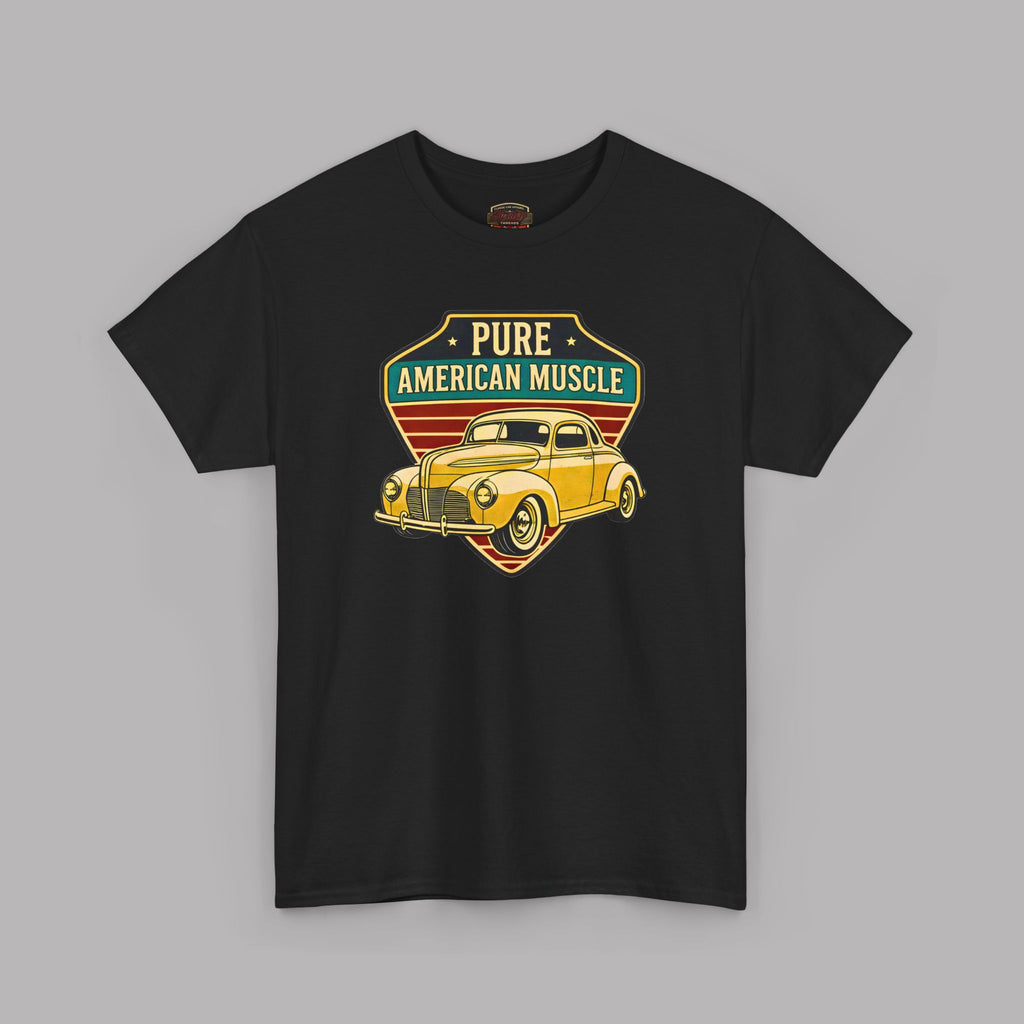 Yellow Hot Rod Shield Tee | Vintage Coupe Graphic Shirt