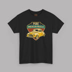 Yellow Hot Rod Shield Tee | Vintage Coupe Graphic Shirt