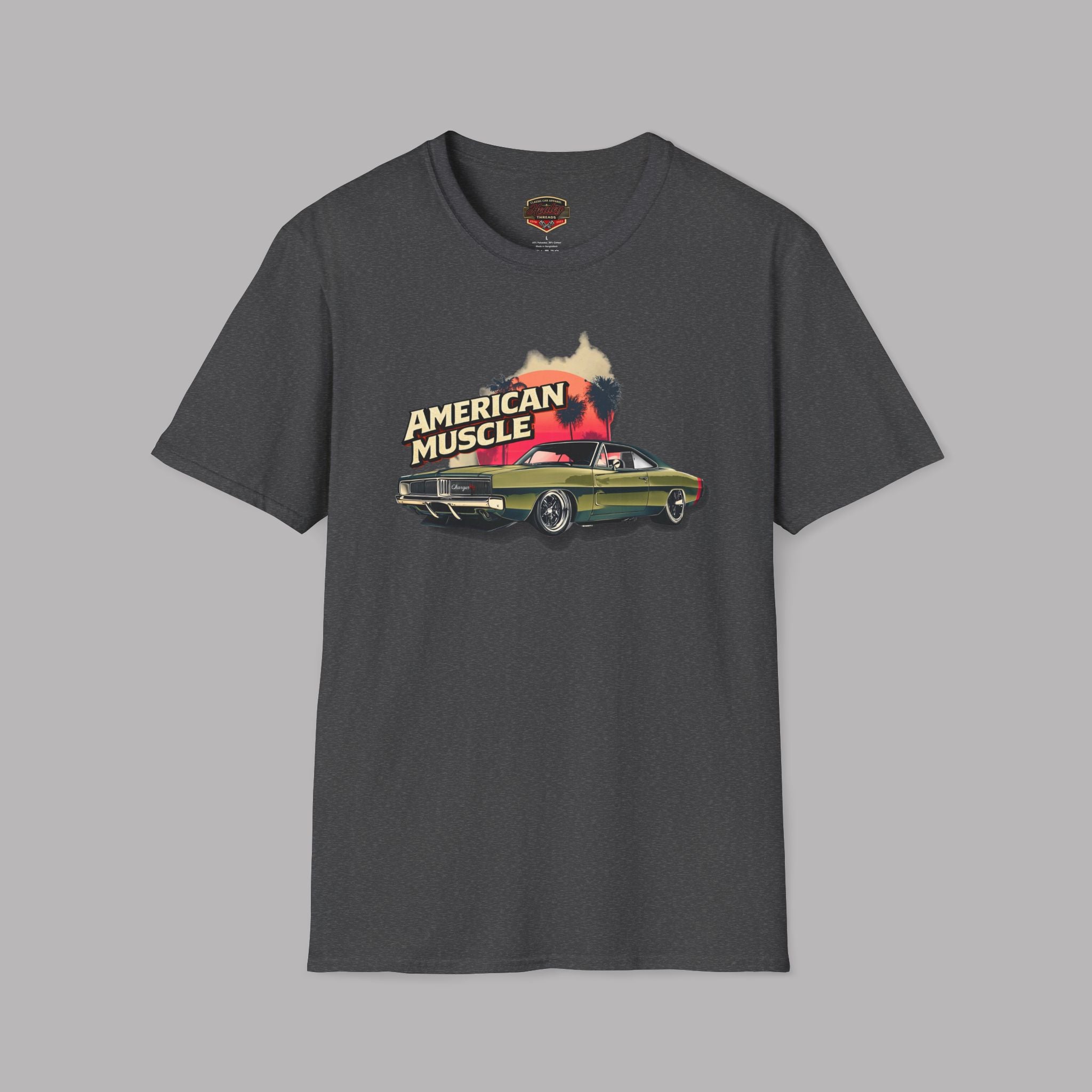 American Muscle T-Shirt | Retro Charger Sunset Tee
