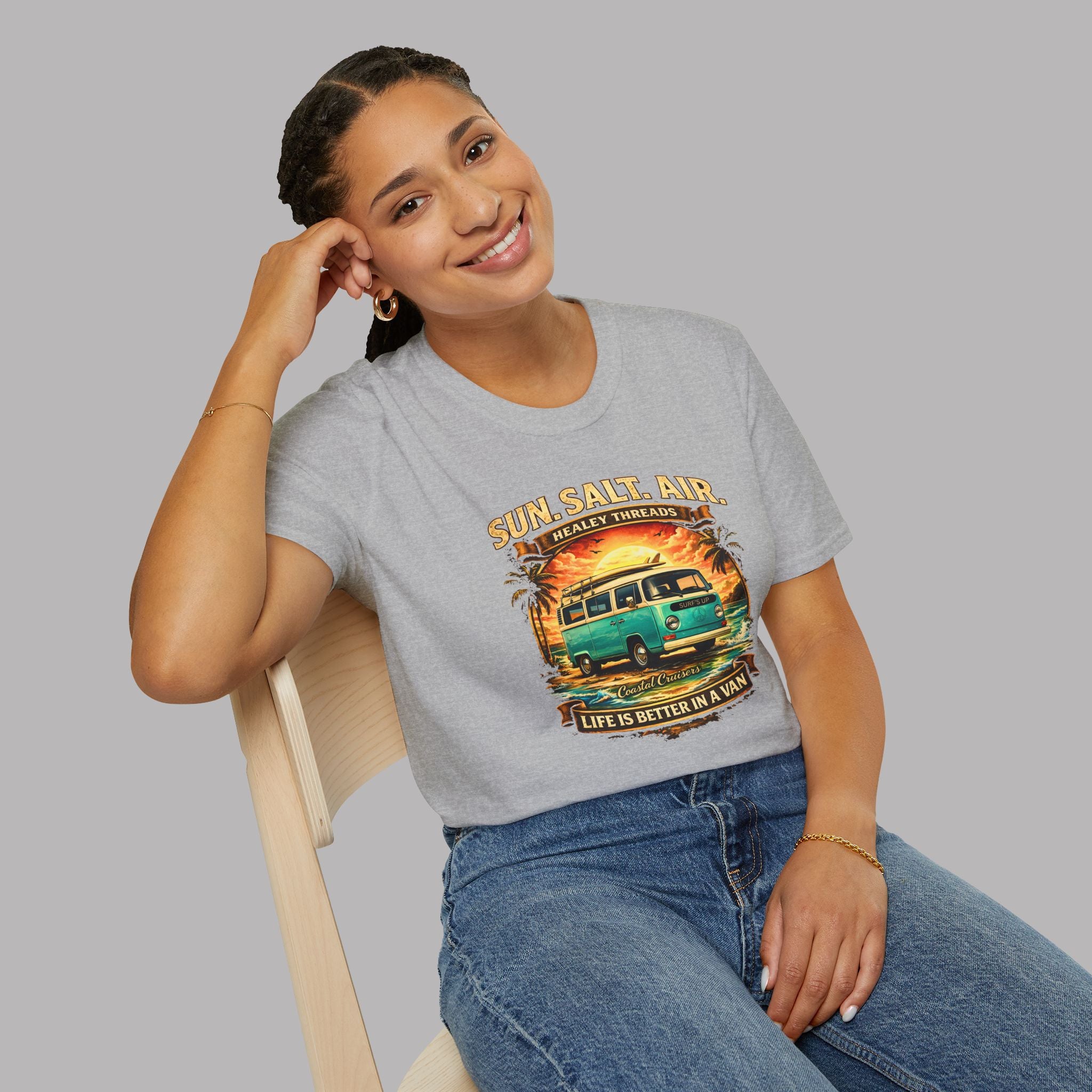 Retro Surf Van T-Shirt – Sun Salt Air Coastal Tee